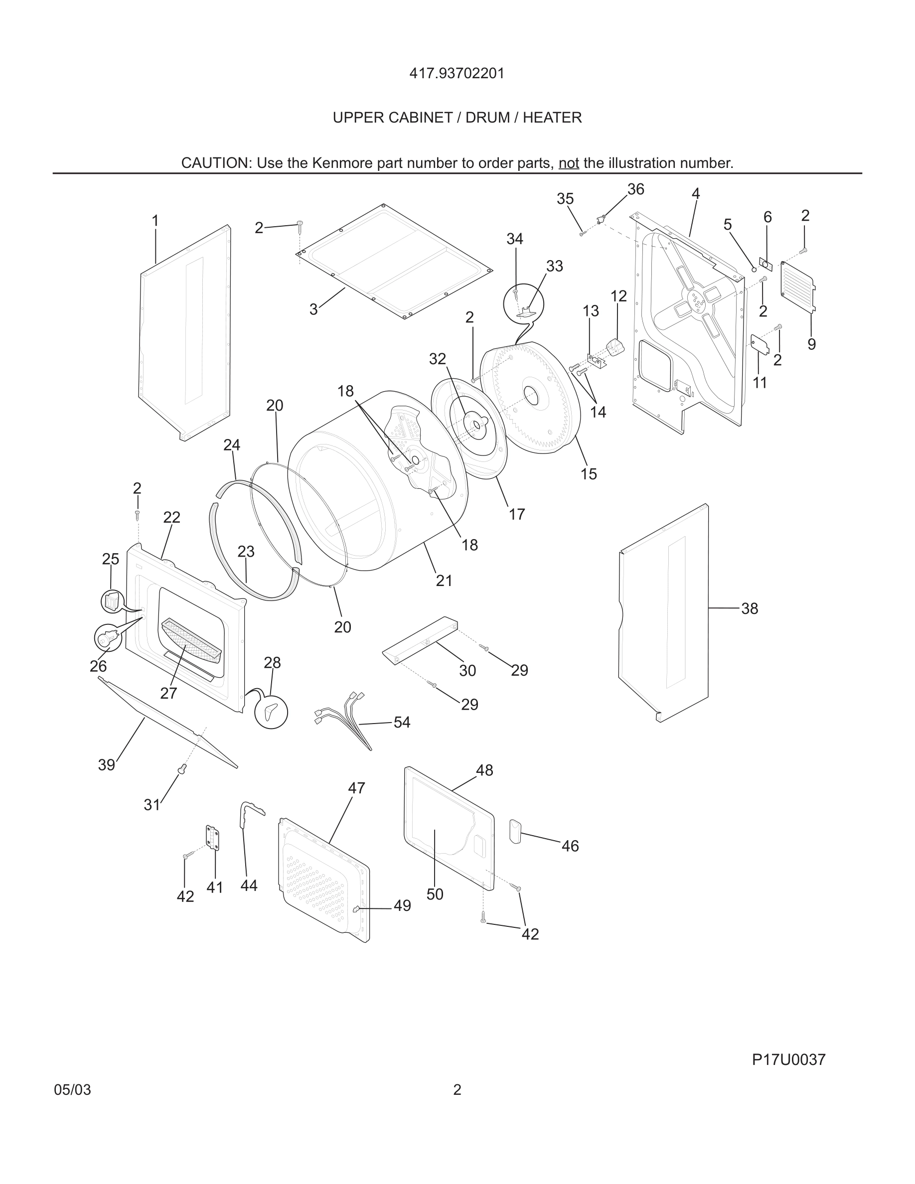 03 - UPPER CABINET / DRUM / HEATER