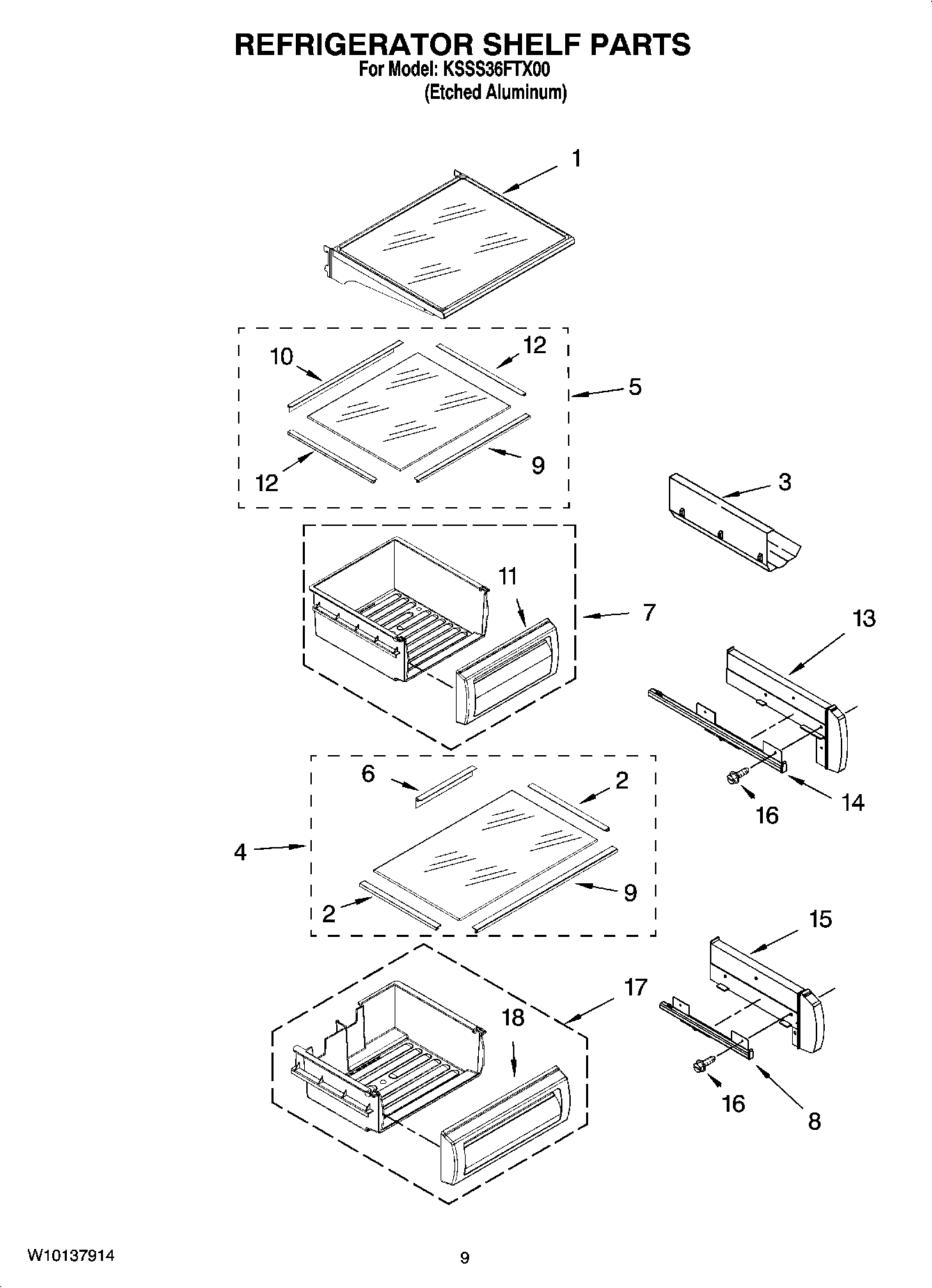 07 - REFRIGERATOR SHELF PARTS