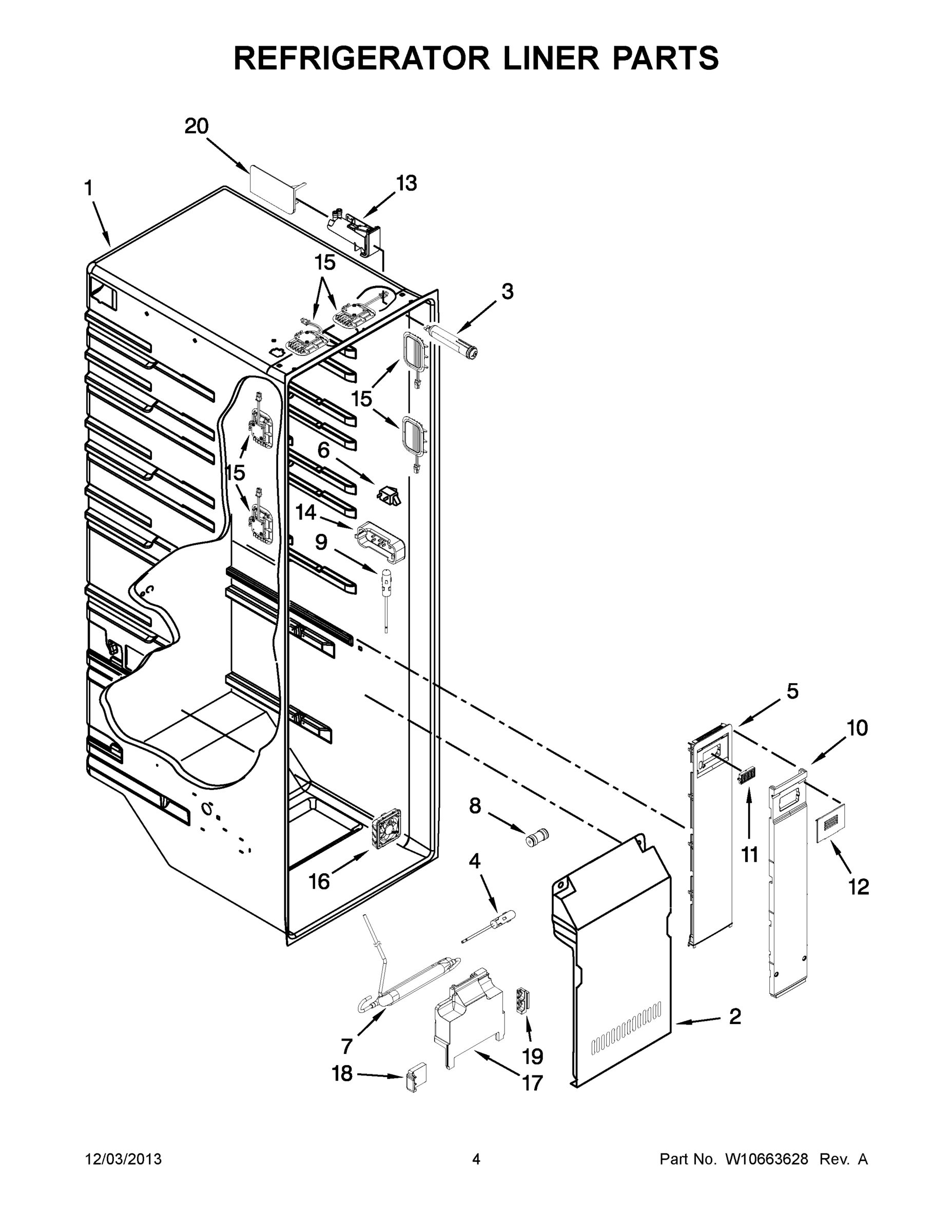 03 - REFRIGERATOR LINER PARTS