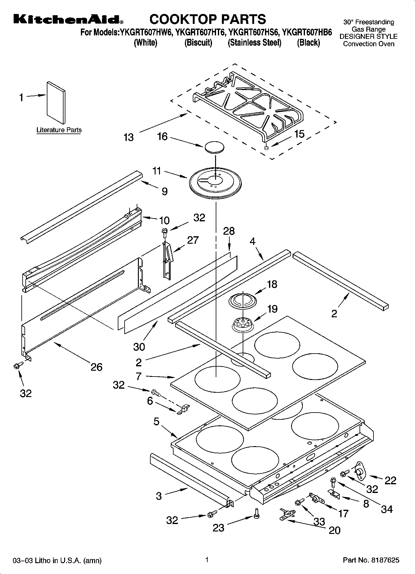 01 - COOKTOP PARTS