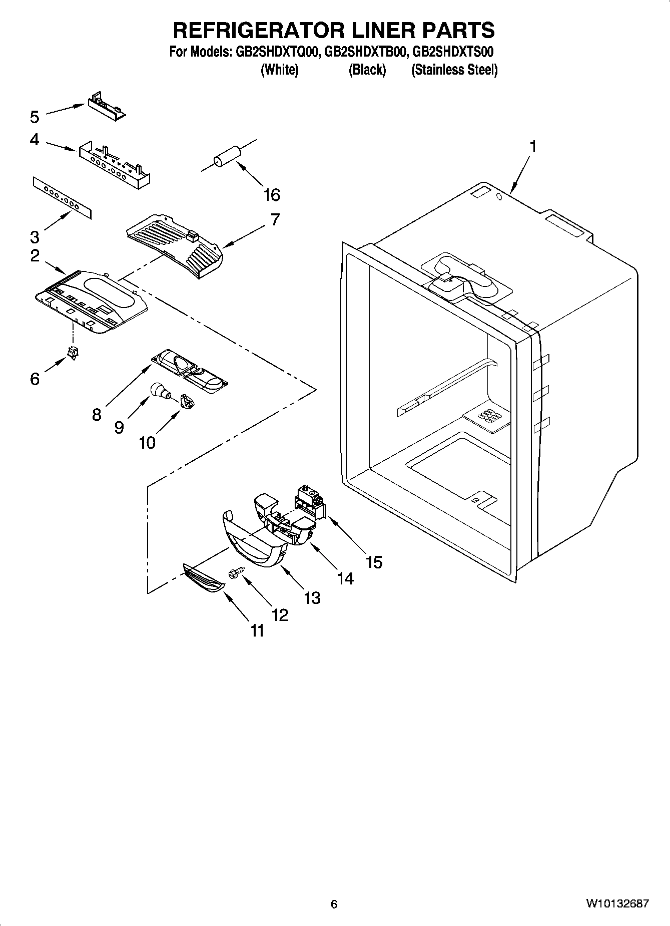 04 - REFRIGERATOR LINER PARTS