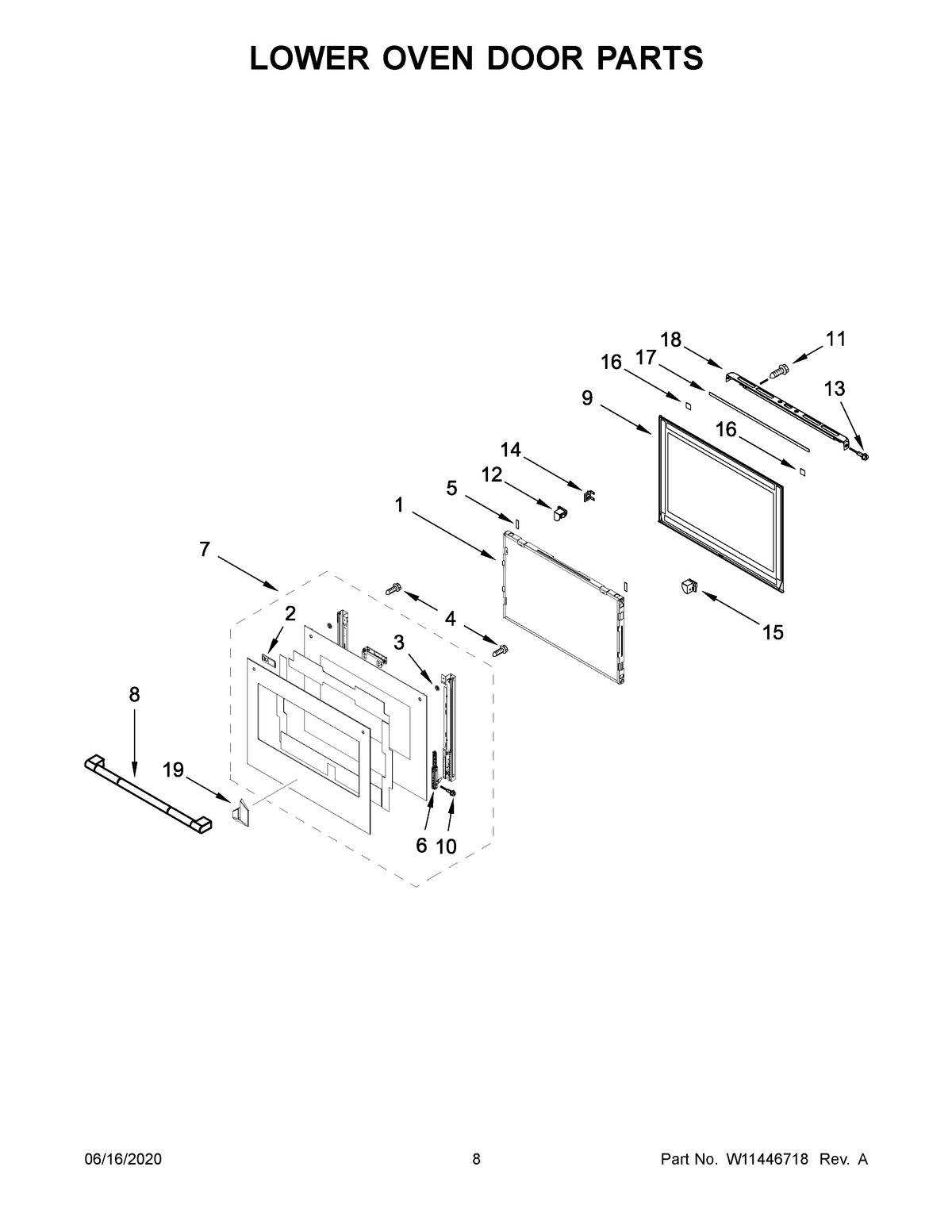 05 - LOWER OVEN DOOR PARTS