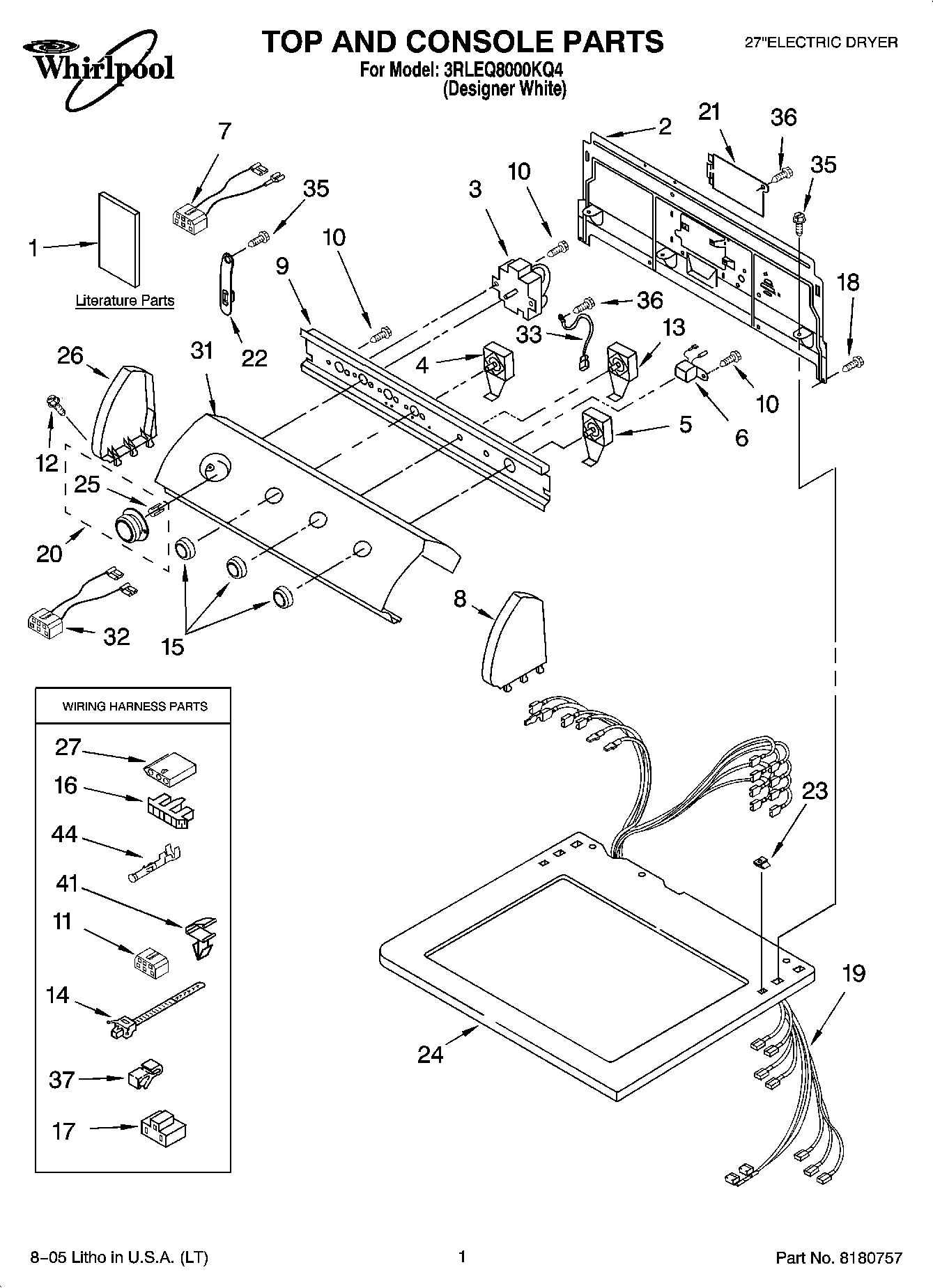 01 - TOP AND CONSOLE PARTS