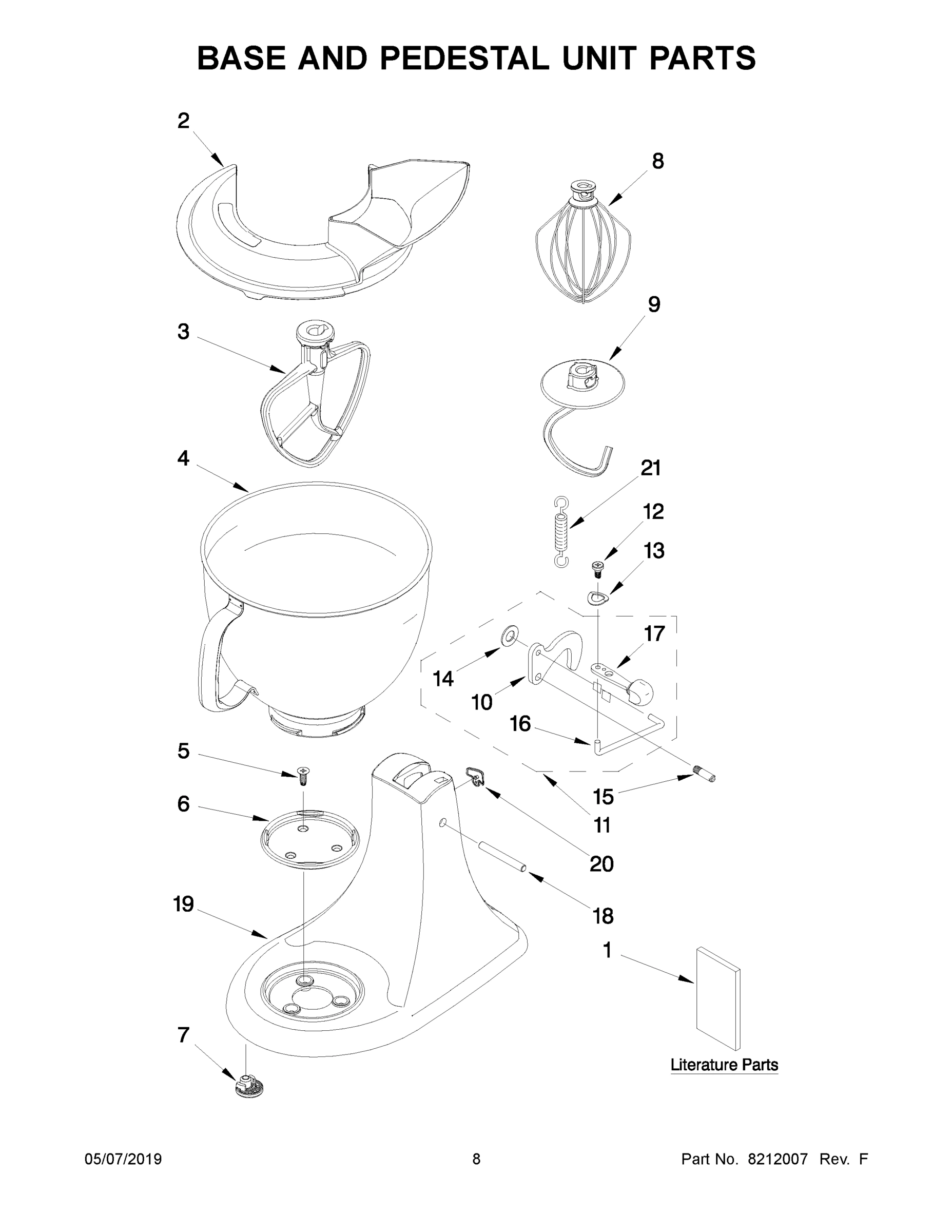 05 - BASE AND PEDESTAL UNIT PARTS