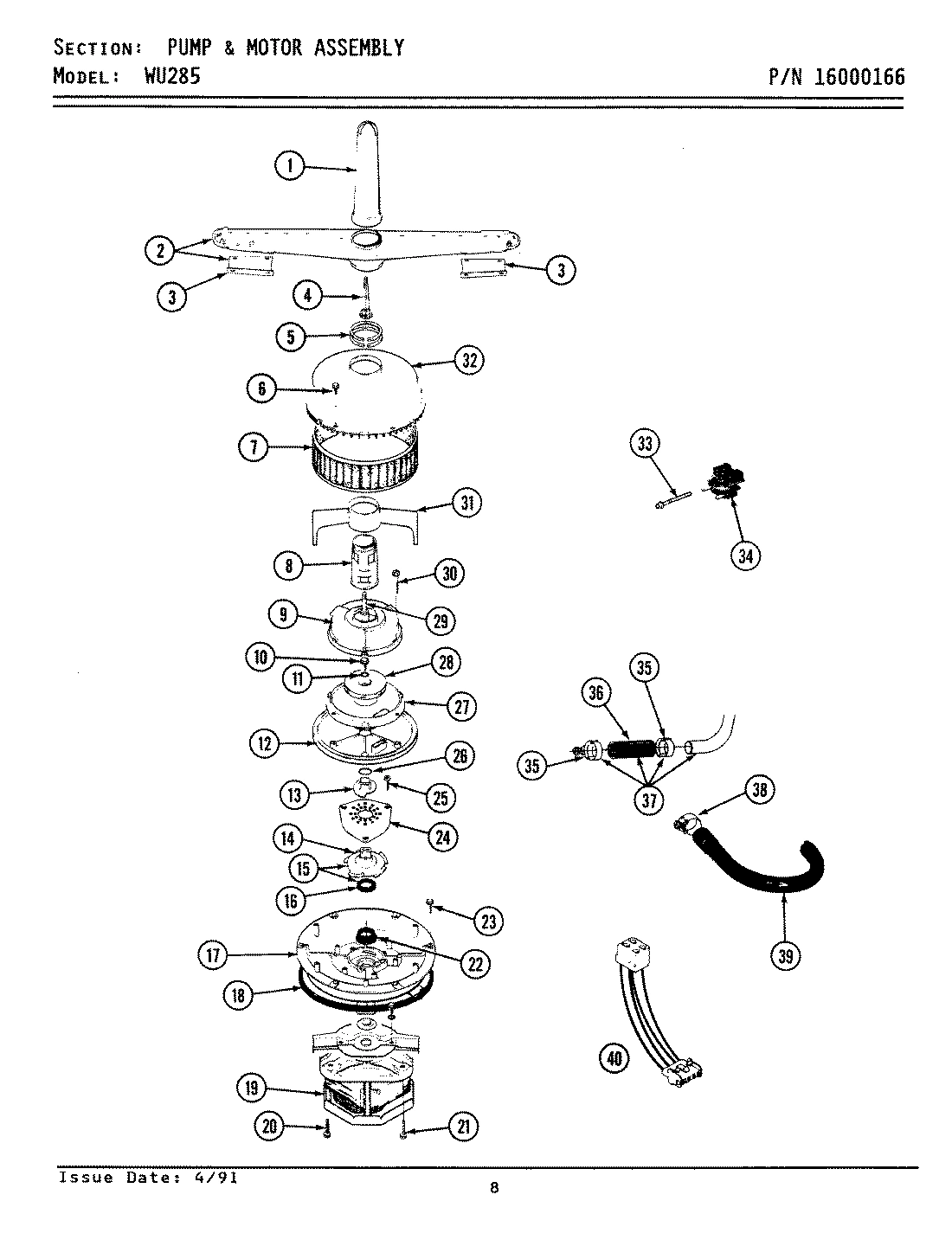 07 - PUMP & MOTOR ASSEMBLY