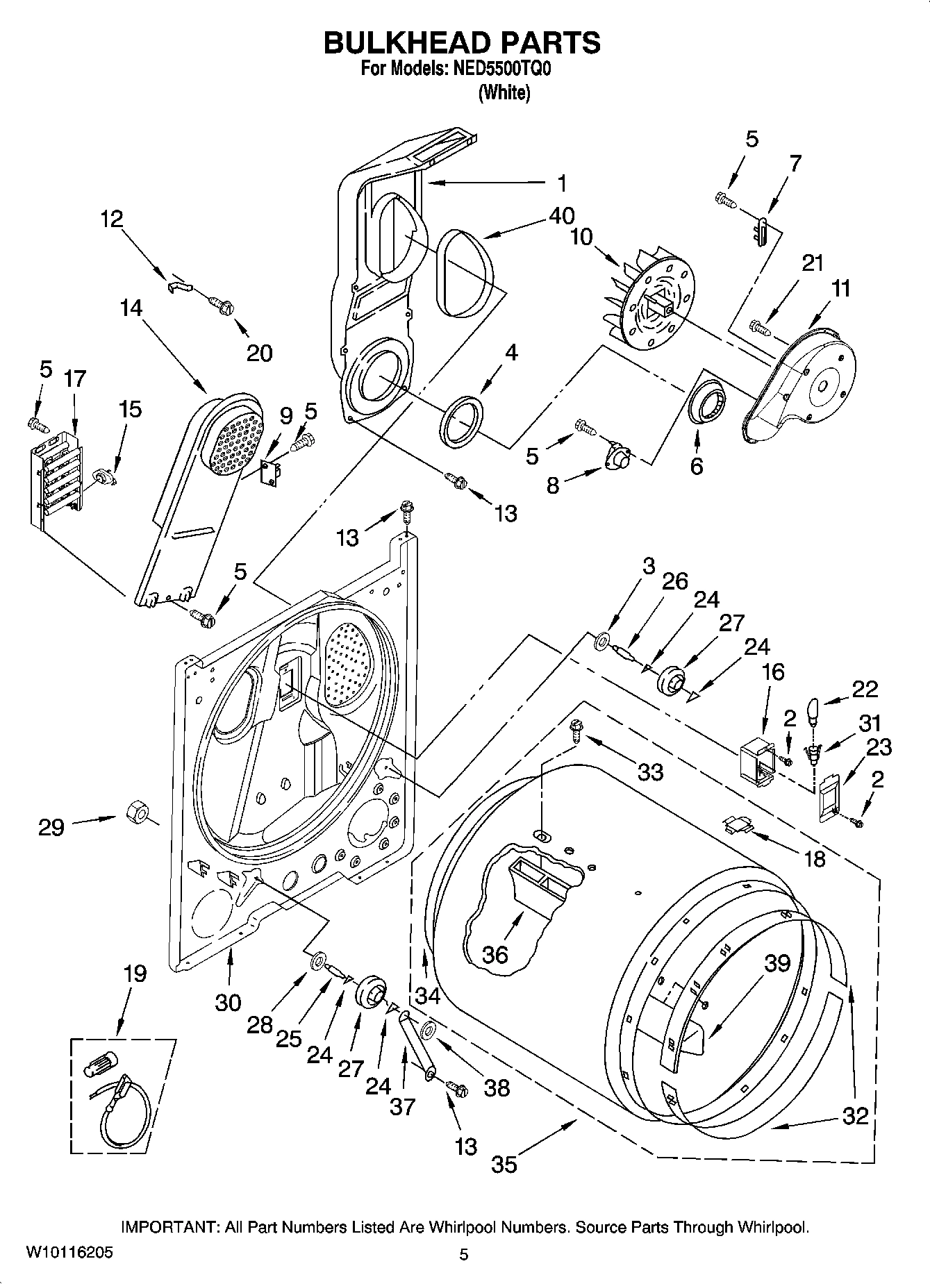 03 - BULKHEAD PARTS, OPTIONAL PARTS (NOT INCLUDED)