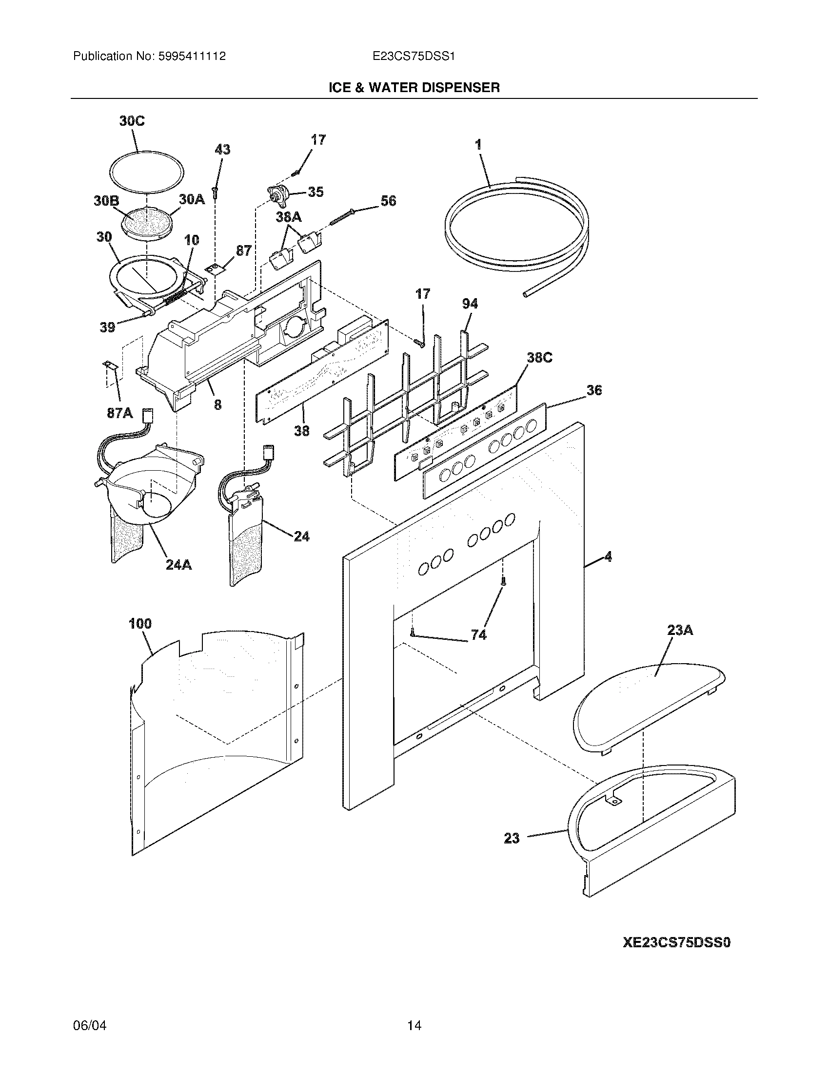 15 - ICE & WATER DISPENSER