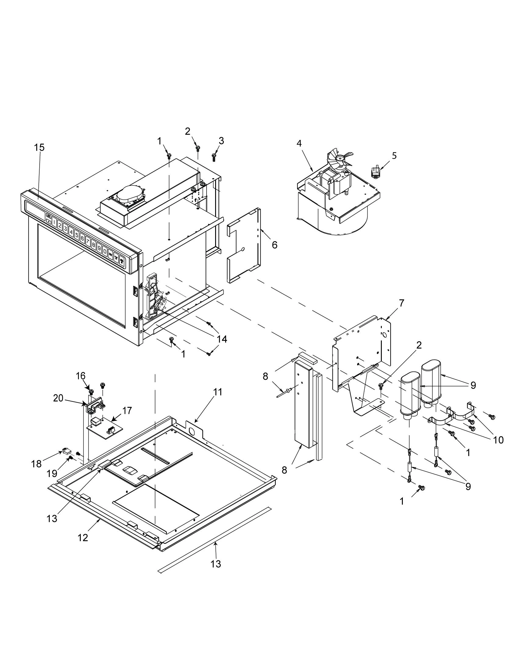 BLOWER, CAPACITOR, DIODE, INTERLOCK