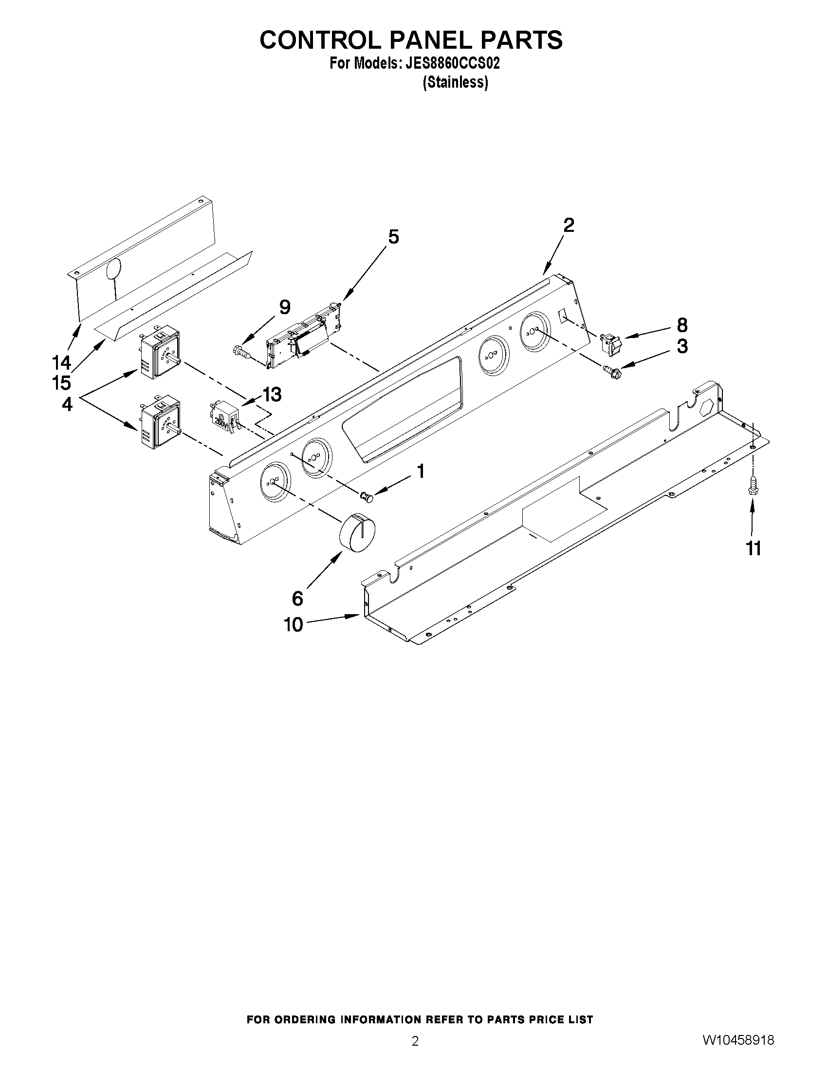 02 - CONTROL PANEL PARTS