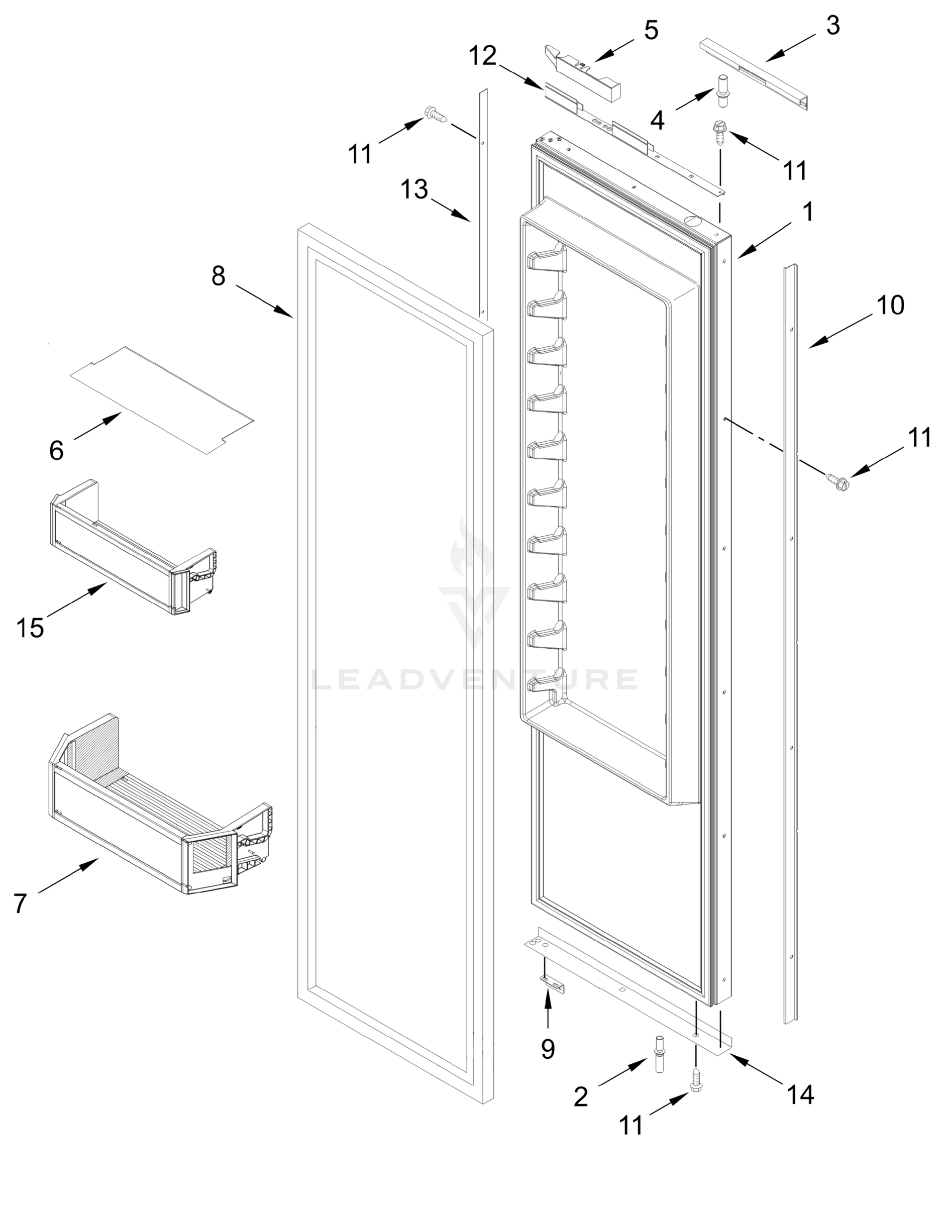 REFRIGERATOR DOOR PARTS
