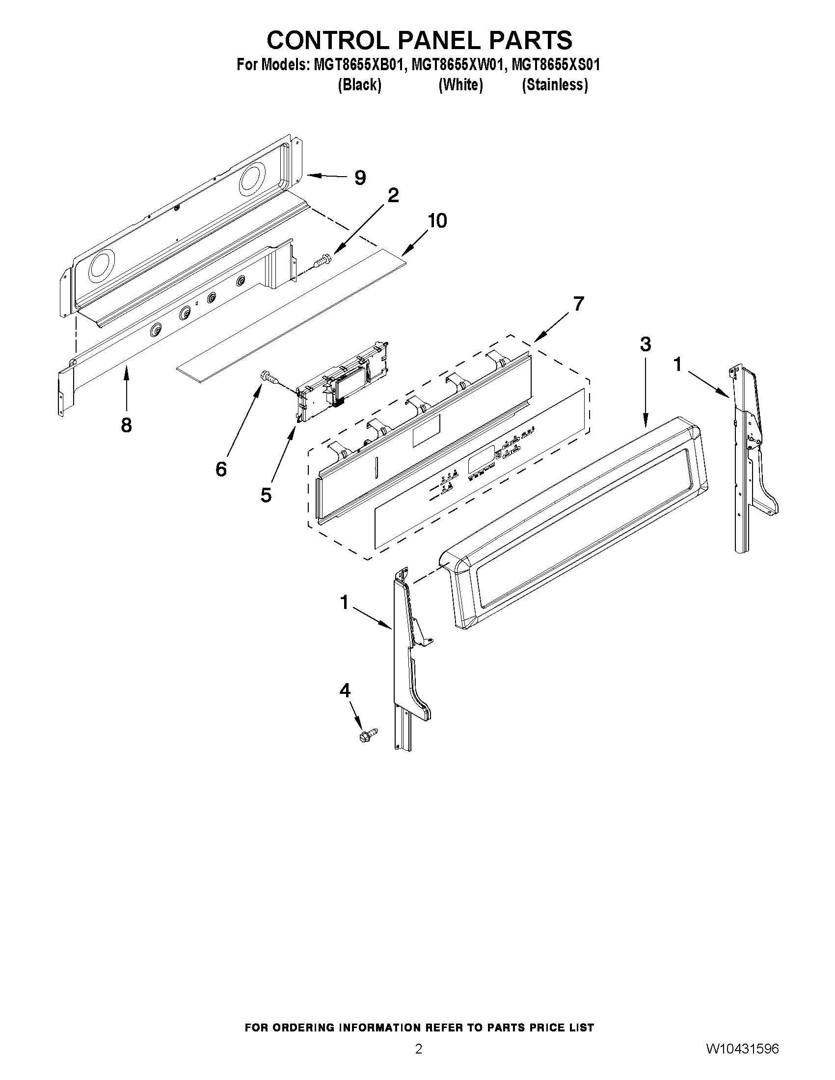 02 - CONTROL PANEL PARTS