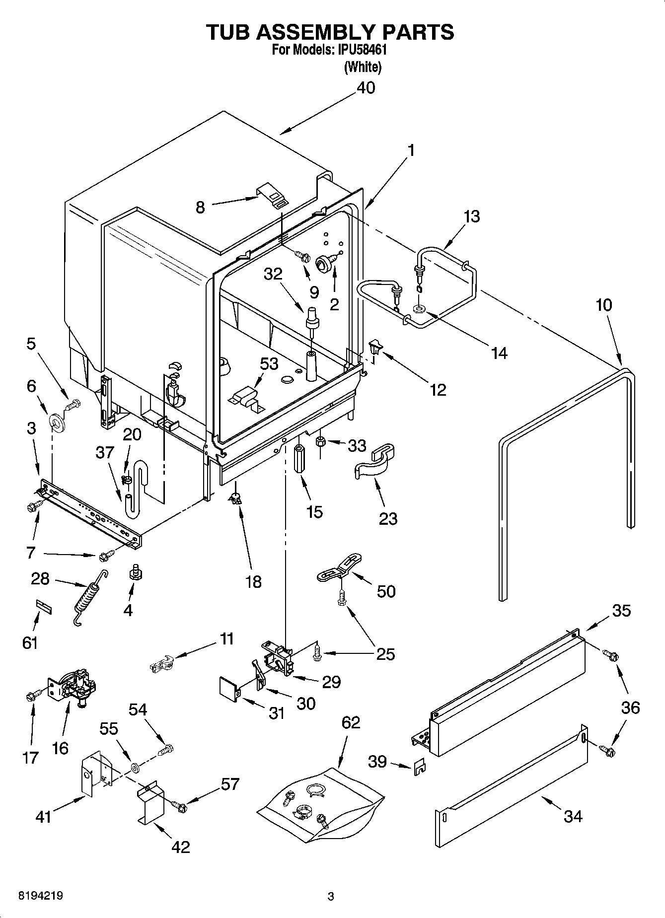03 - TUB ASSEMBLY PARTS