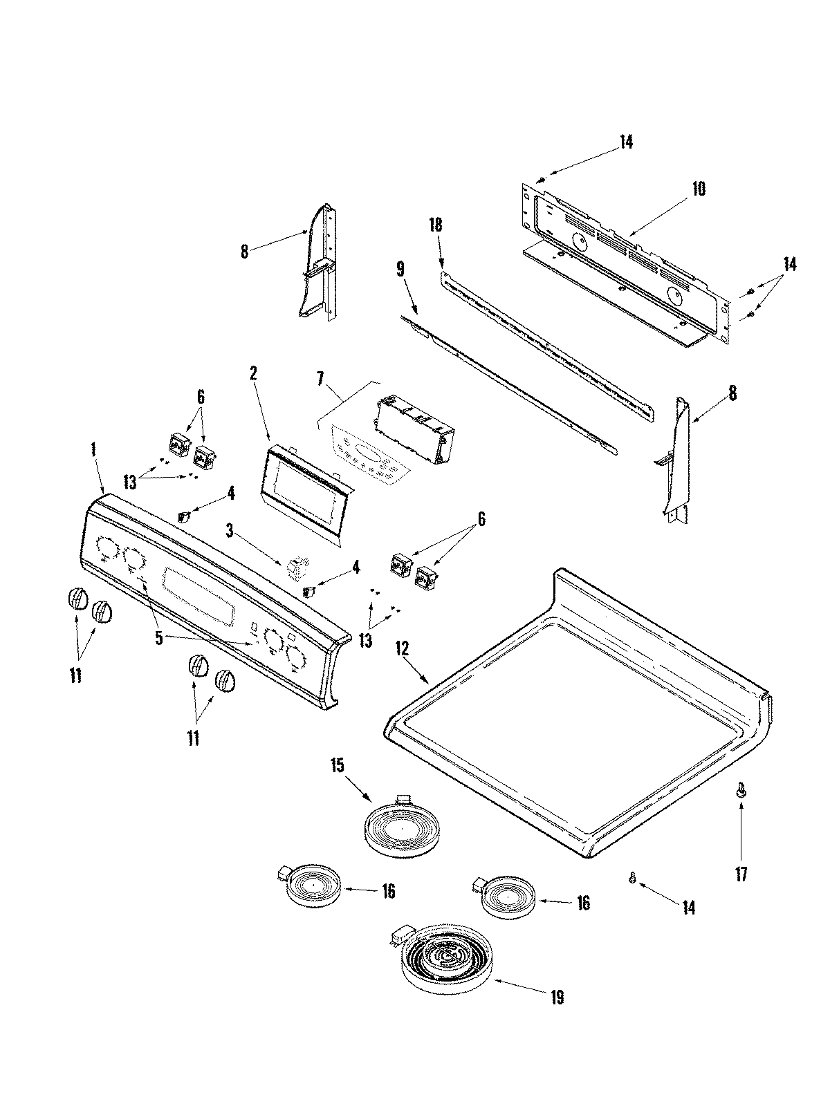 02 - CONTROL PANEL/TOP ASSEMBLY
