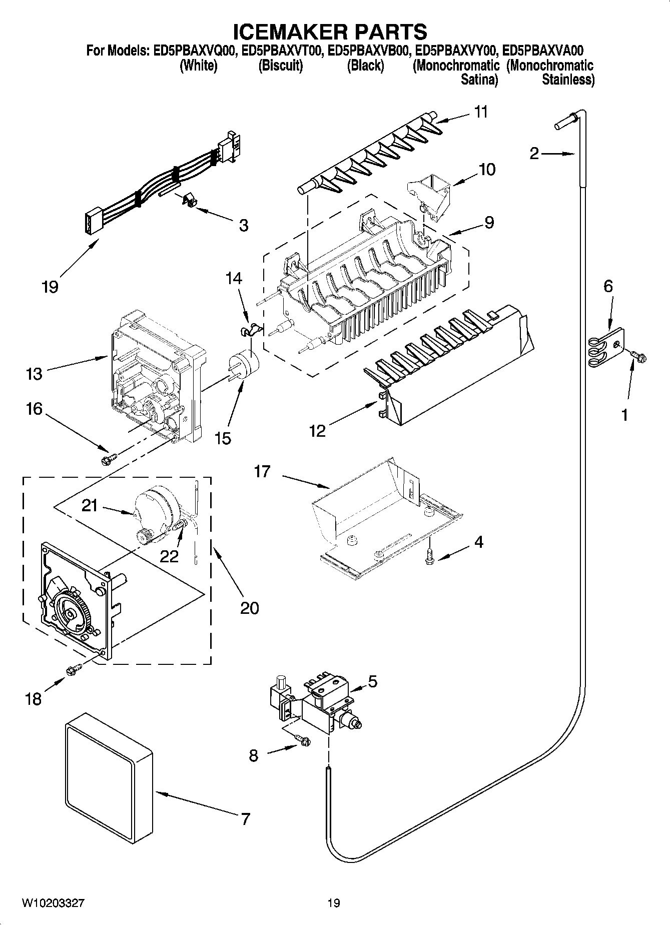 12 - ICEMAKER PARTS, OPTIONAL PARTS (NOT INCLUDED)