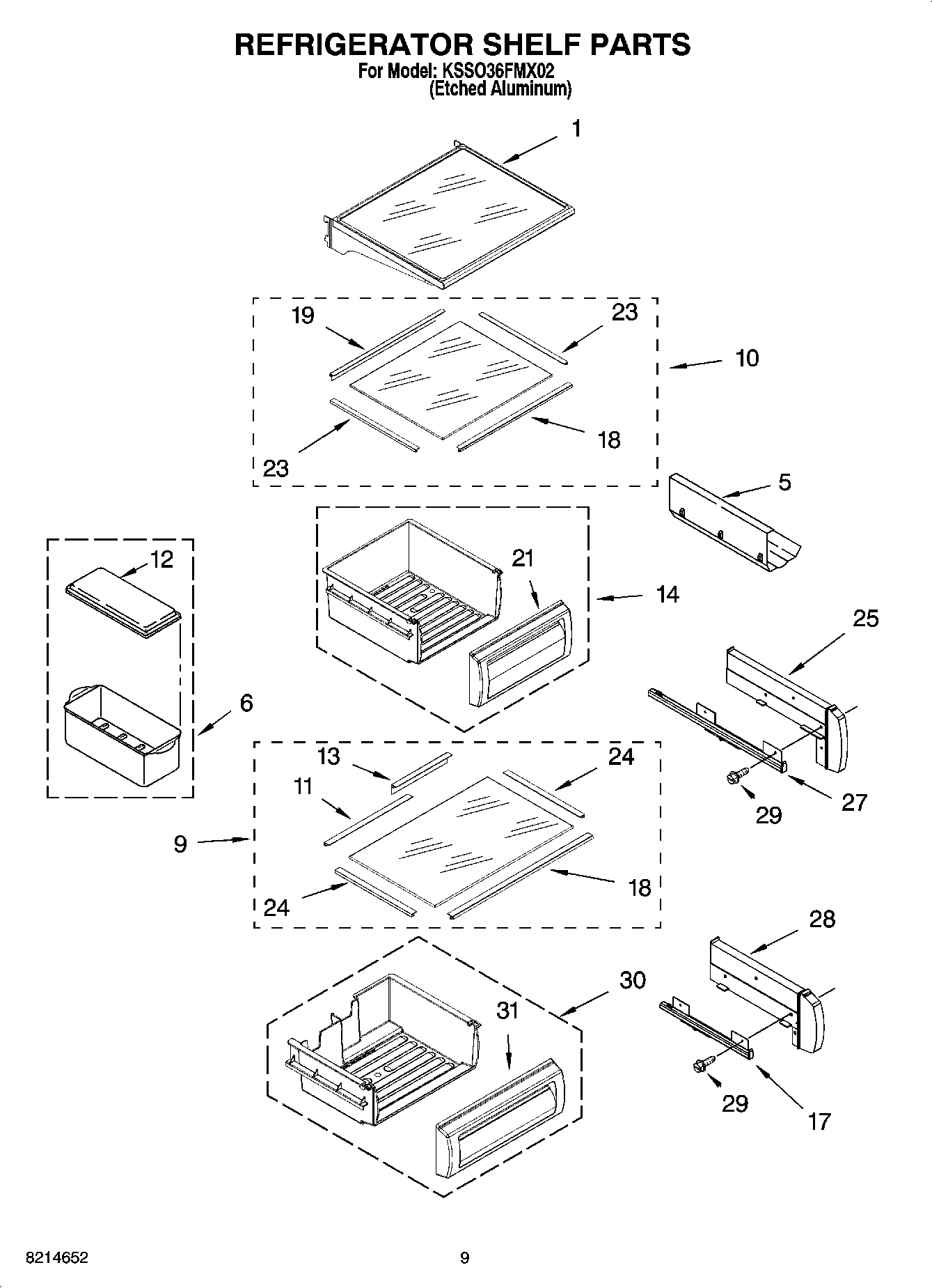 07 - REFRIGERATOR SHELF PARTS
