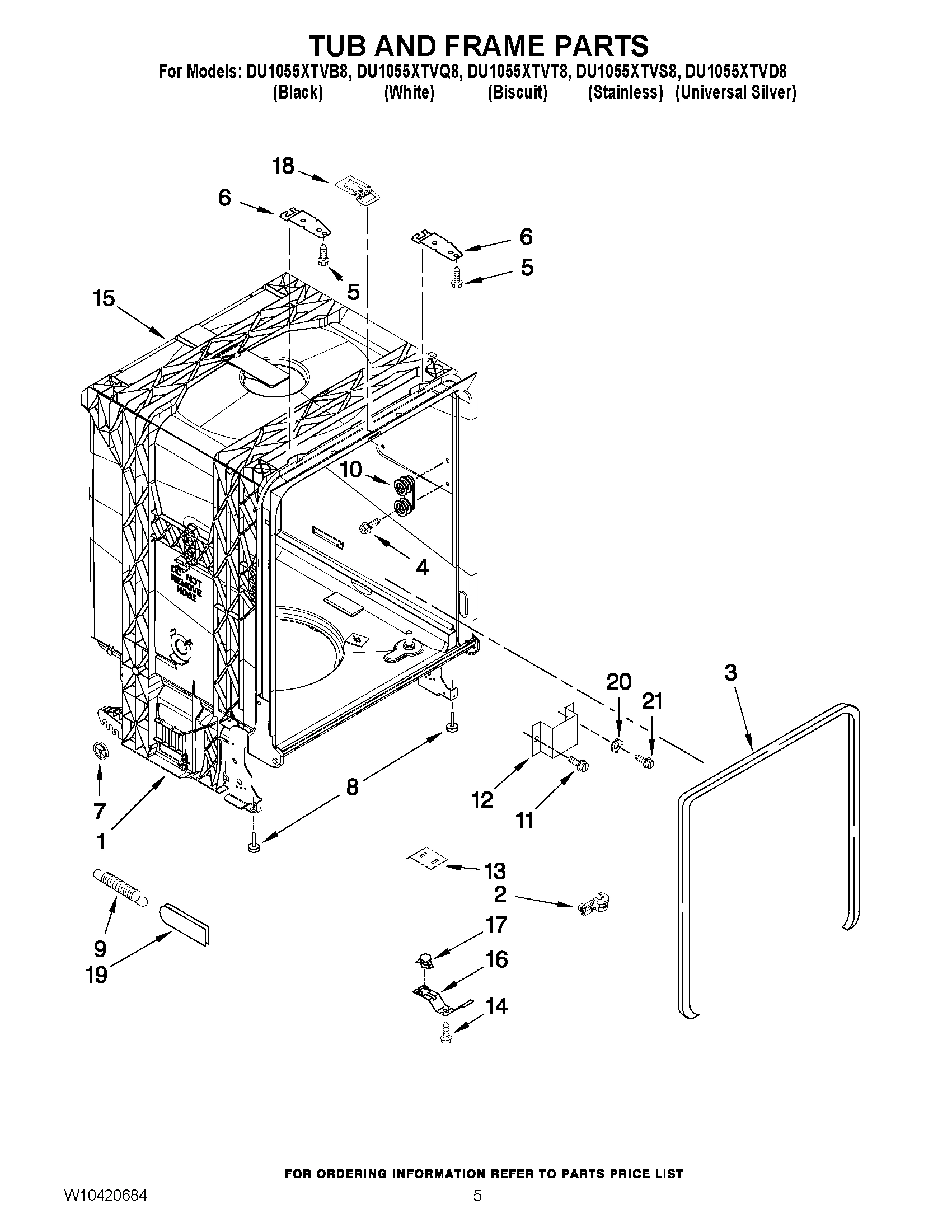 05 - TUB AND FRAME PARTS