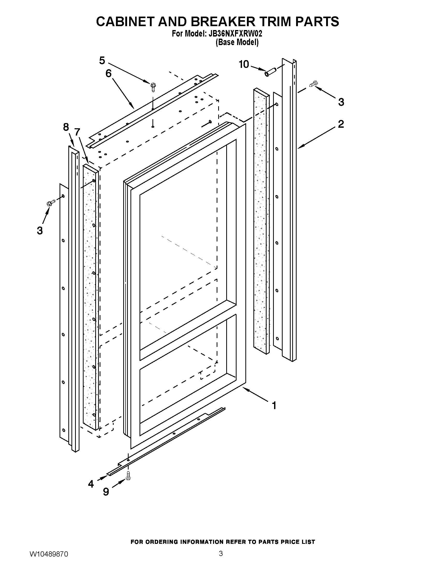 02 - CABINET AND BREAKER TRIM PARTS