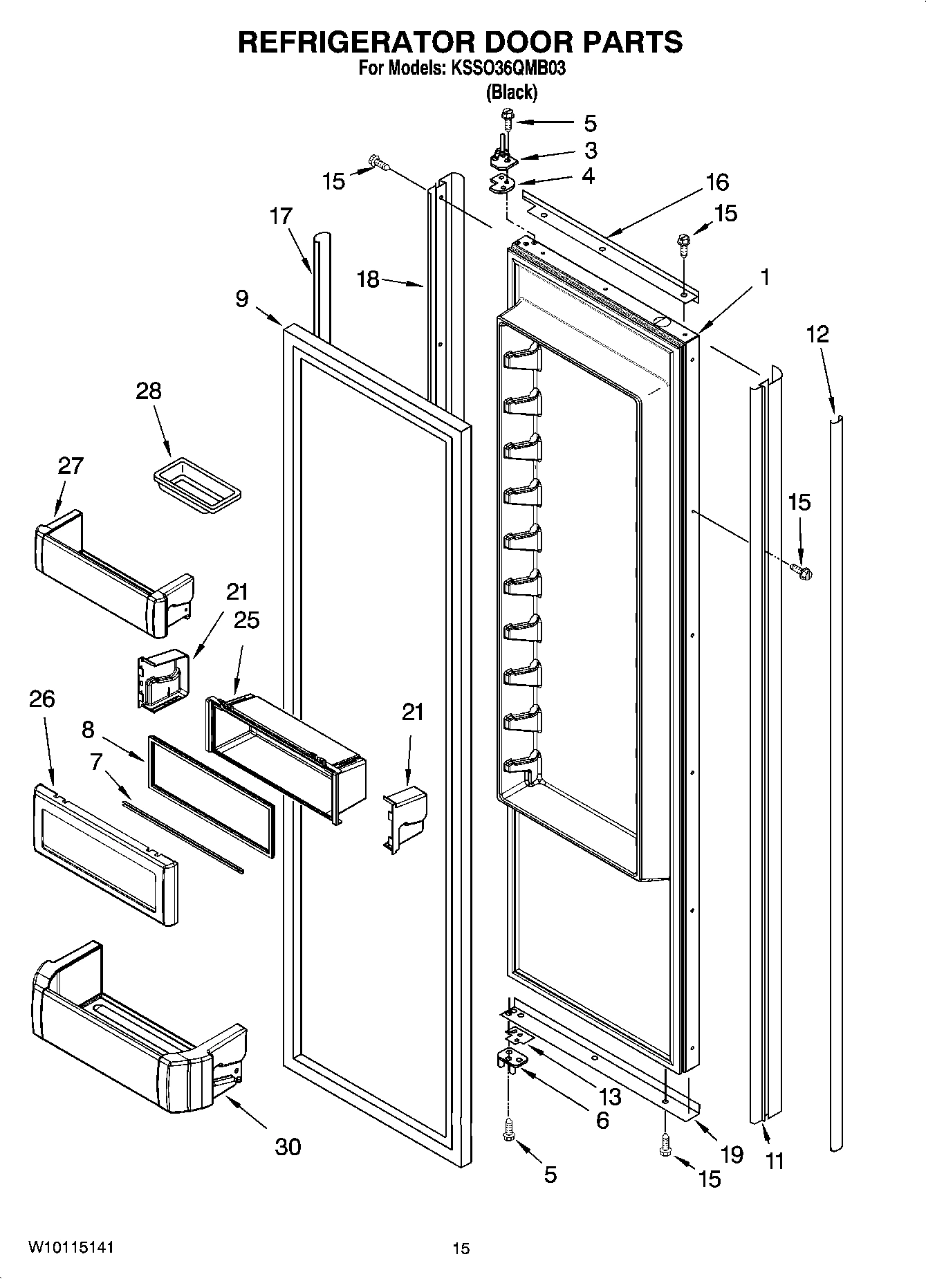 10 - REFRIGERATOR DOOR PARTS