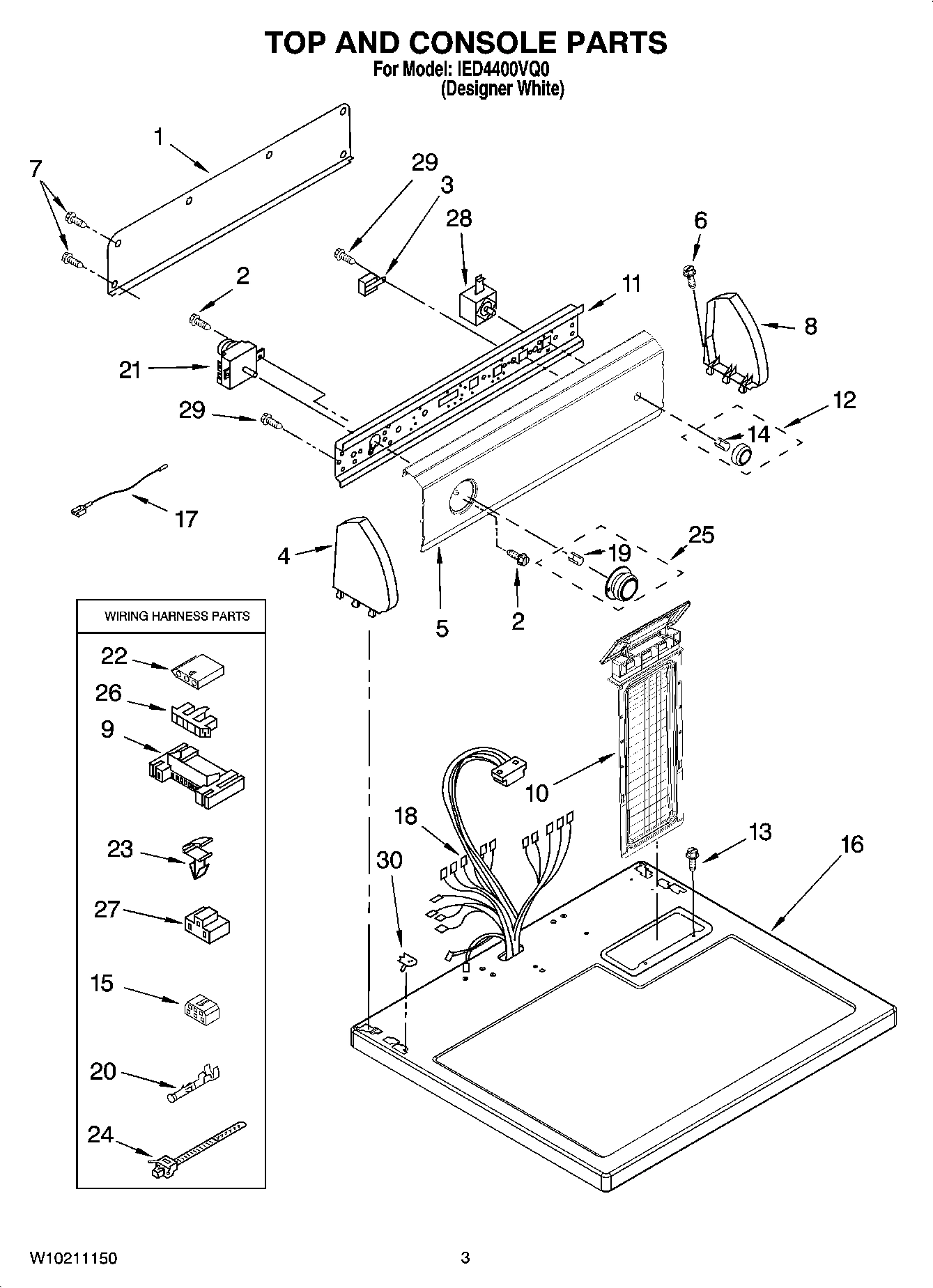 02 - TOP AND CONSOLE PARTS