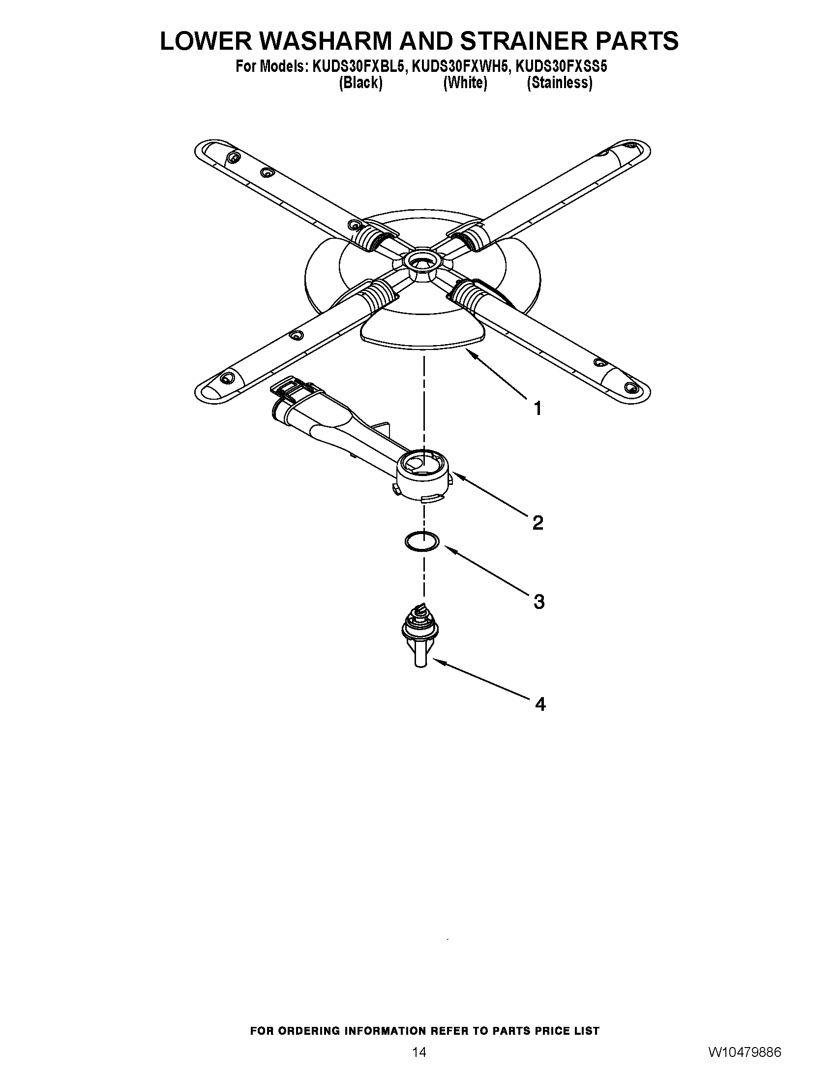 11 - LOWER WASHARM AND STRAINER PARTS