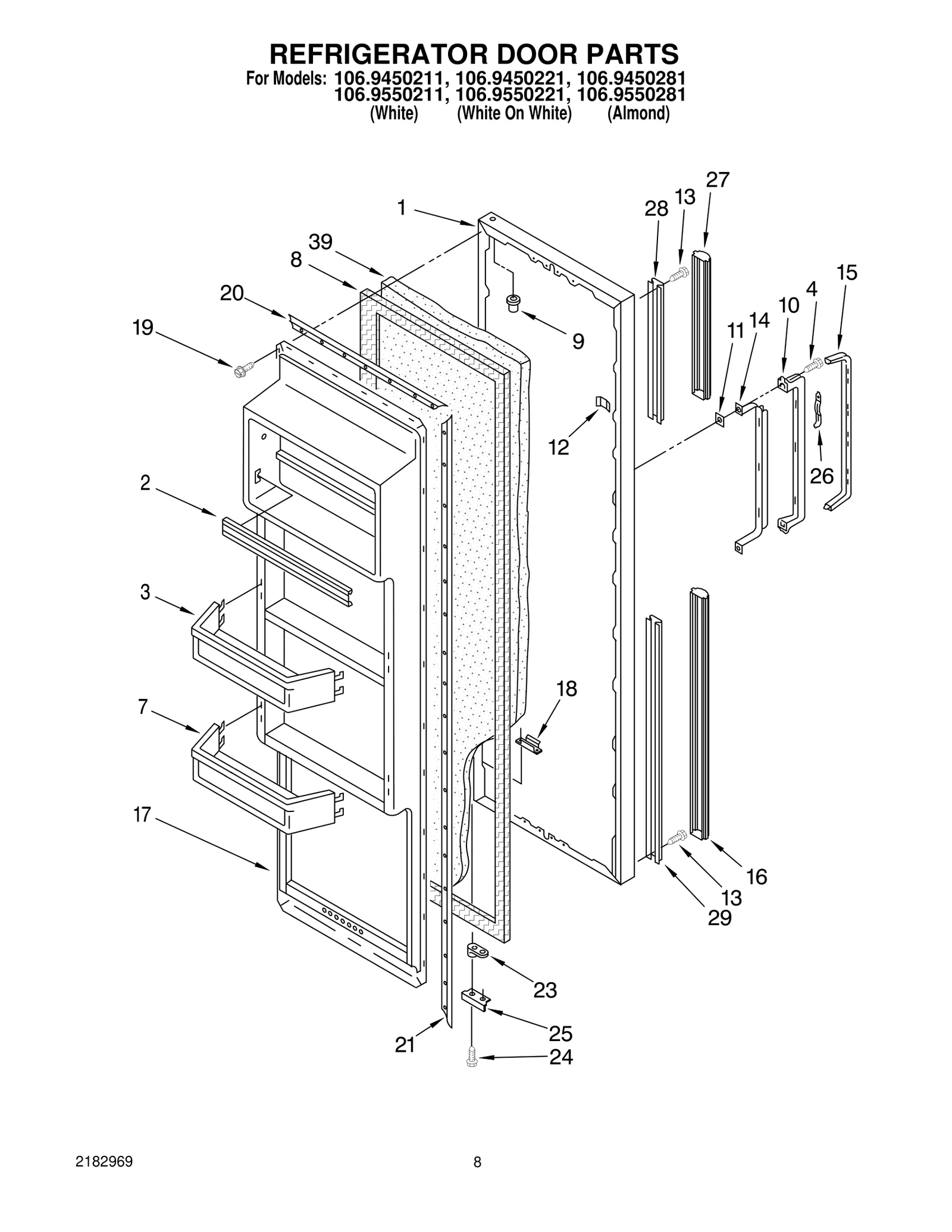 REFRIGERATOR DOOR PARTS