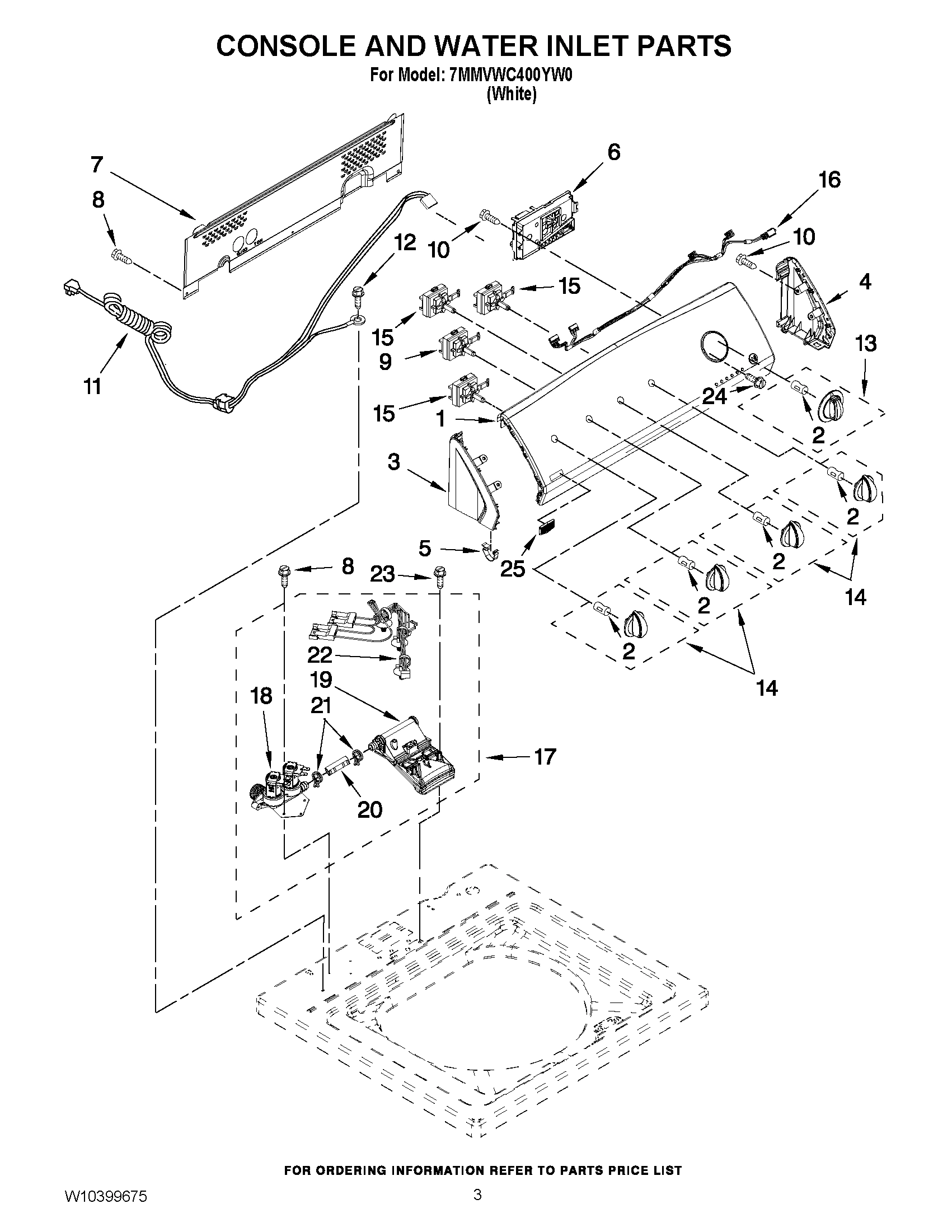 02 - CONSOLE AND WATER INLET PARTS