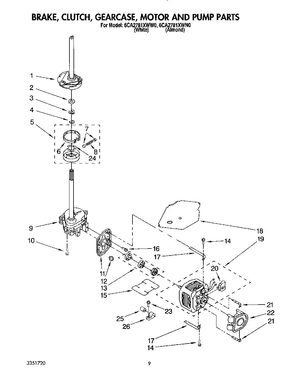 06 - BRAKE, CLUTCH, GEARCASE, MOTOR AND PUMP