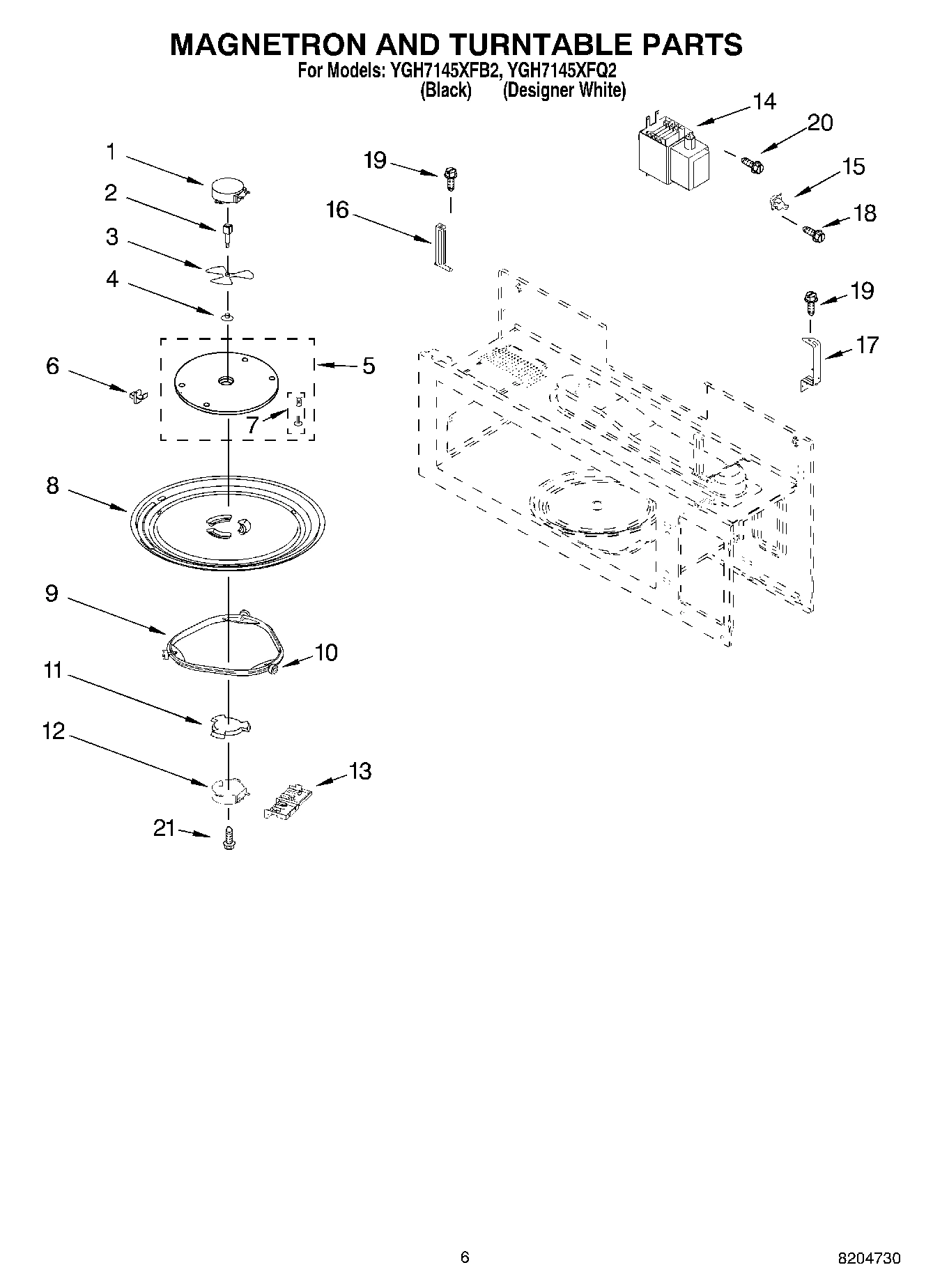 05 - MAGNETRON AND TURNTABLE PARTS