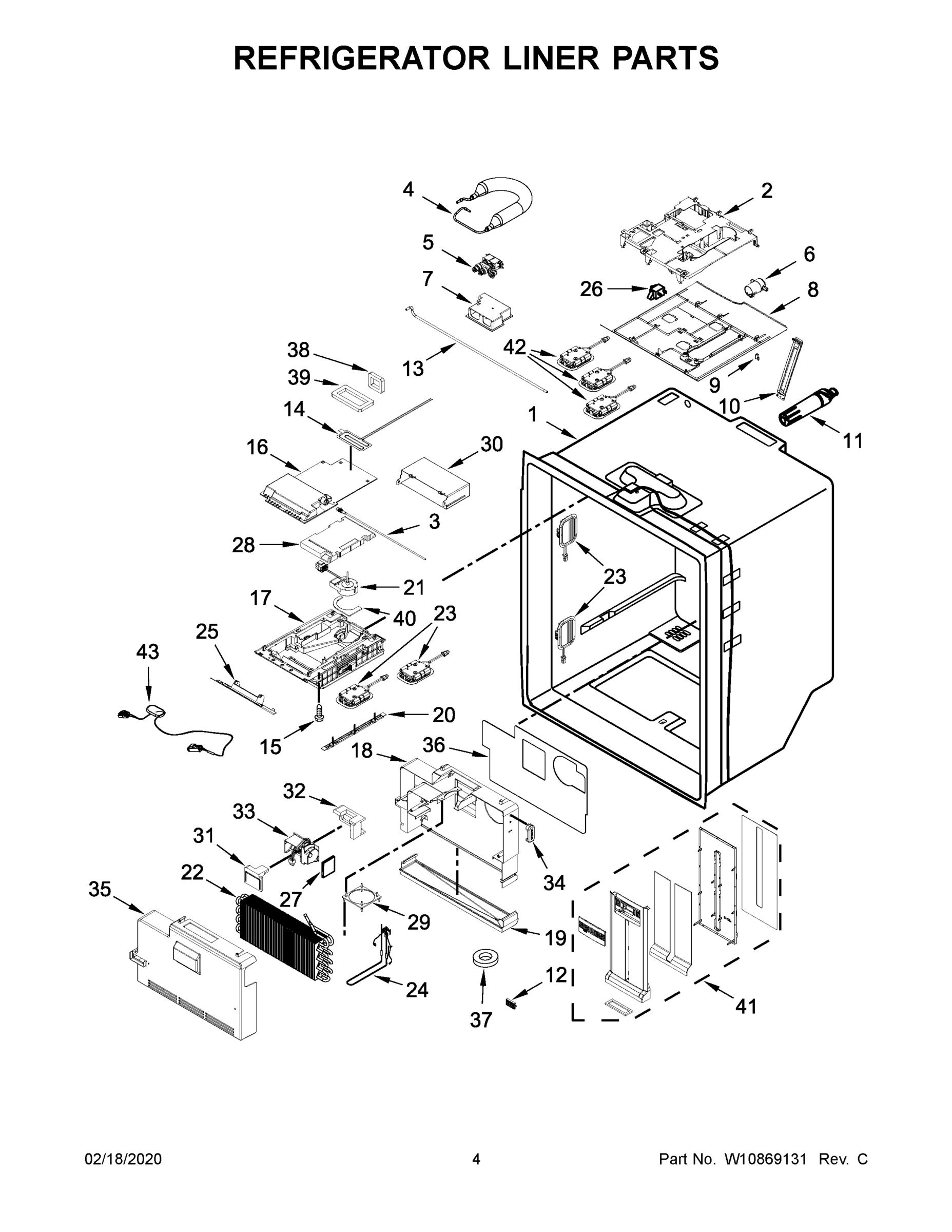 03 - REFRIGERATOR LINER PARTS
