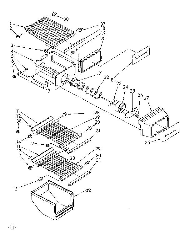 FREEZER INTERIOR PARTS
