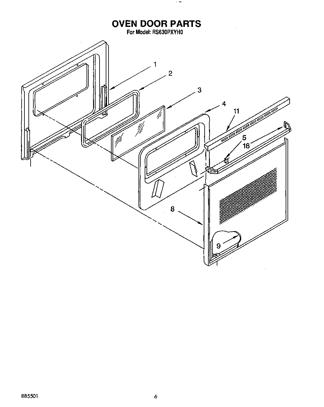 05 - OVEN DOOR, OPTIONAL