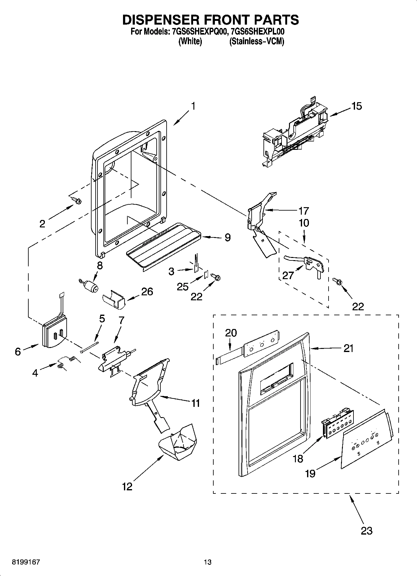 08 - DISPENSER FRONT PARTS