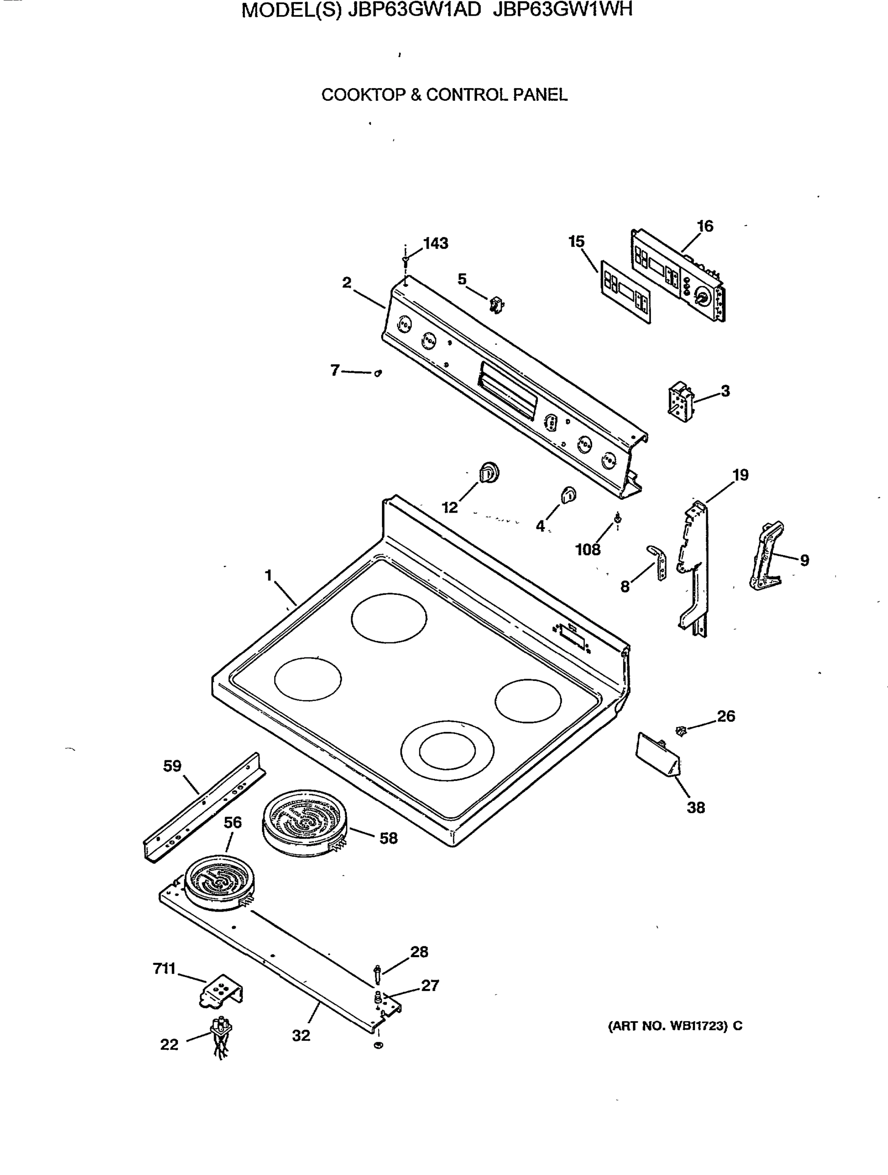 COOKTOP & CONTROL PANEL