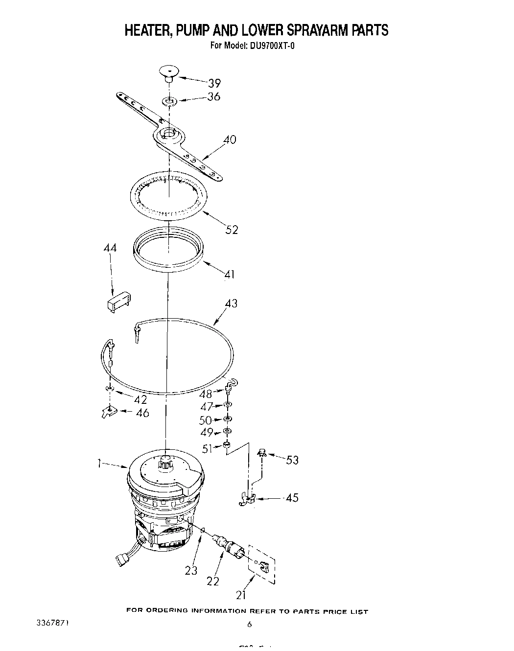 04 - HEATER, PUMP AND LOWER SPRAY ARM