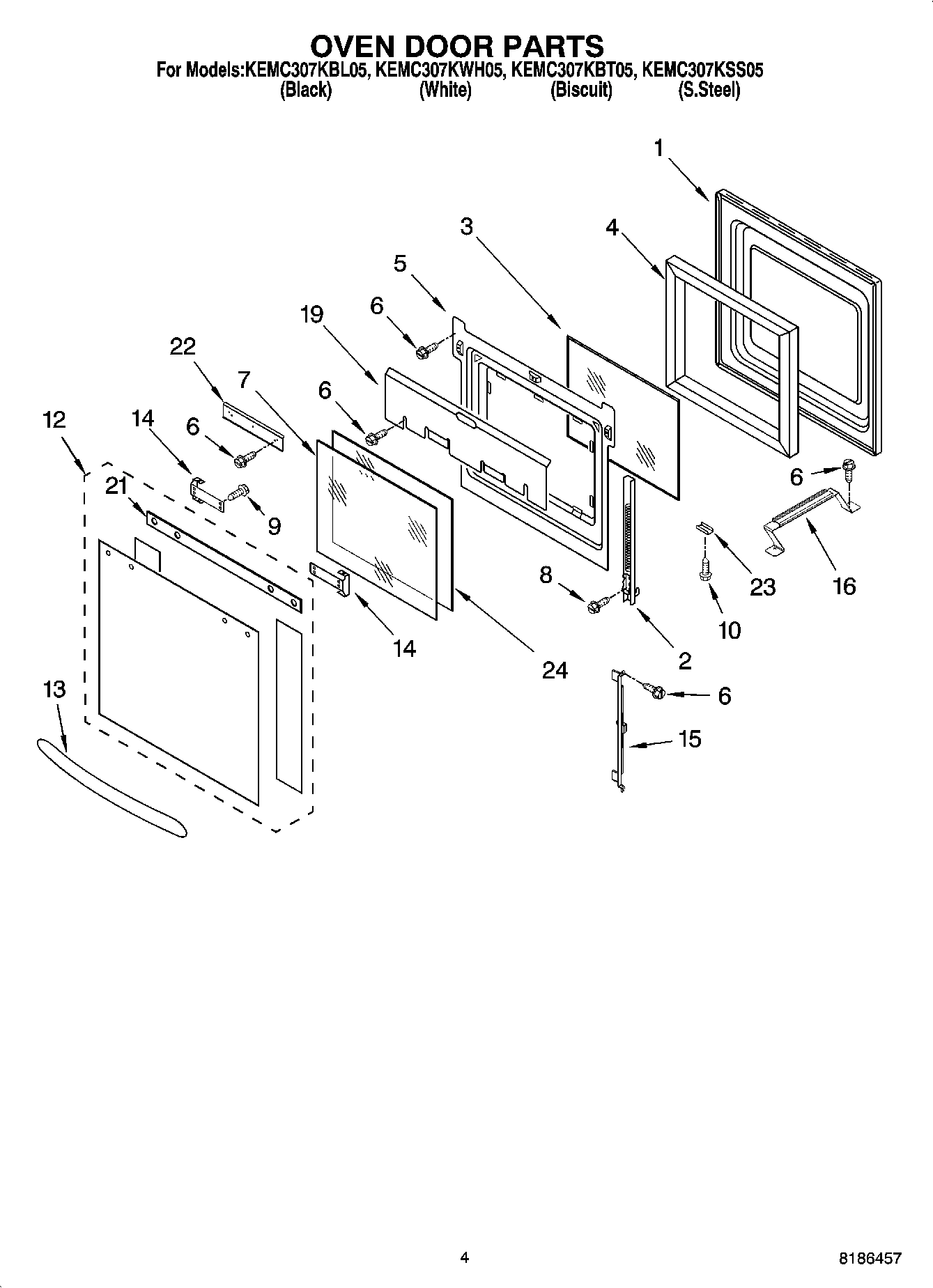 03 - OVEN DOOR PARTS