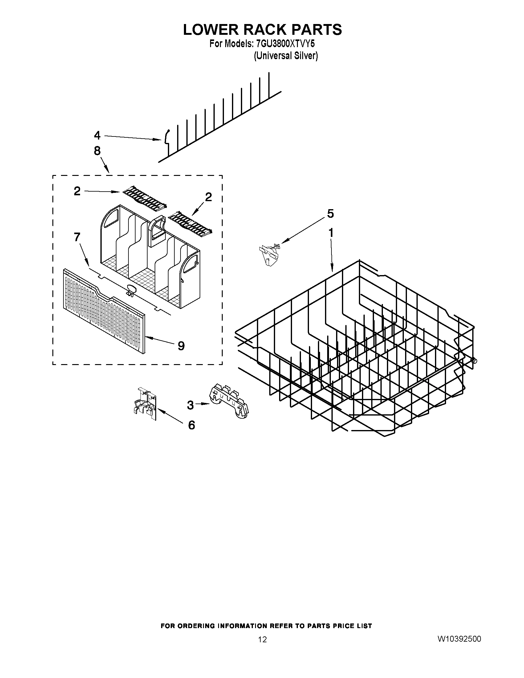 10 - LOWER RACK PARTS