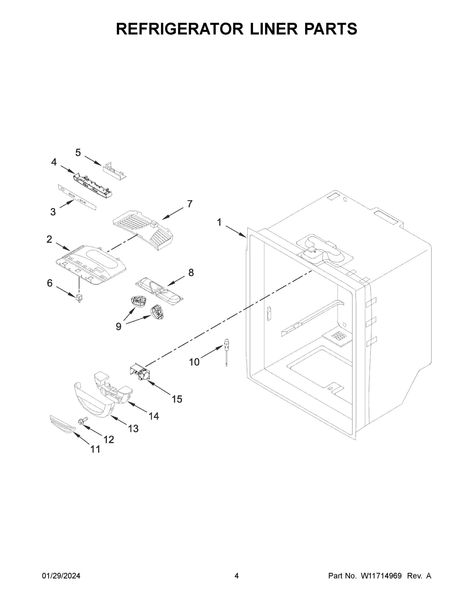 03 - REFRIGERATOR LINER PARTS