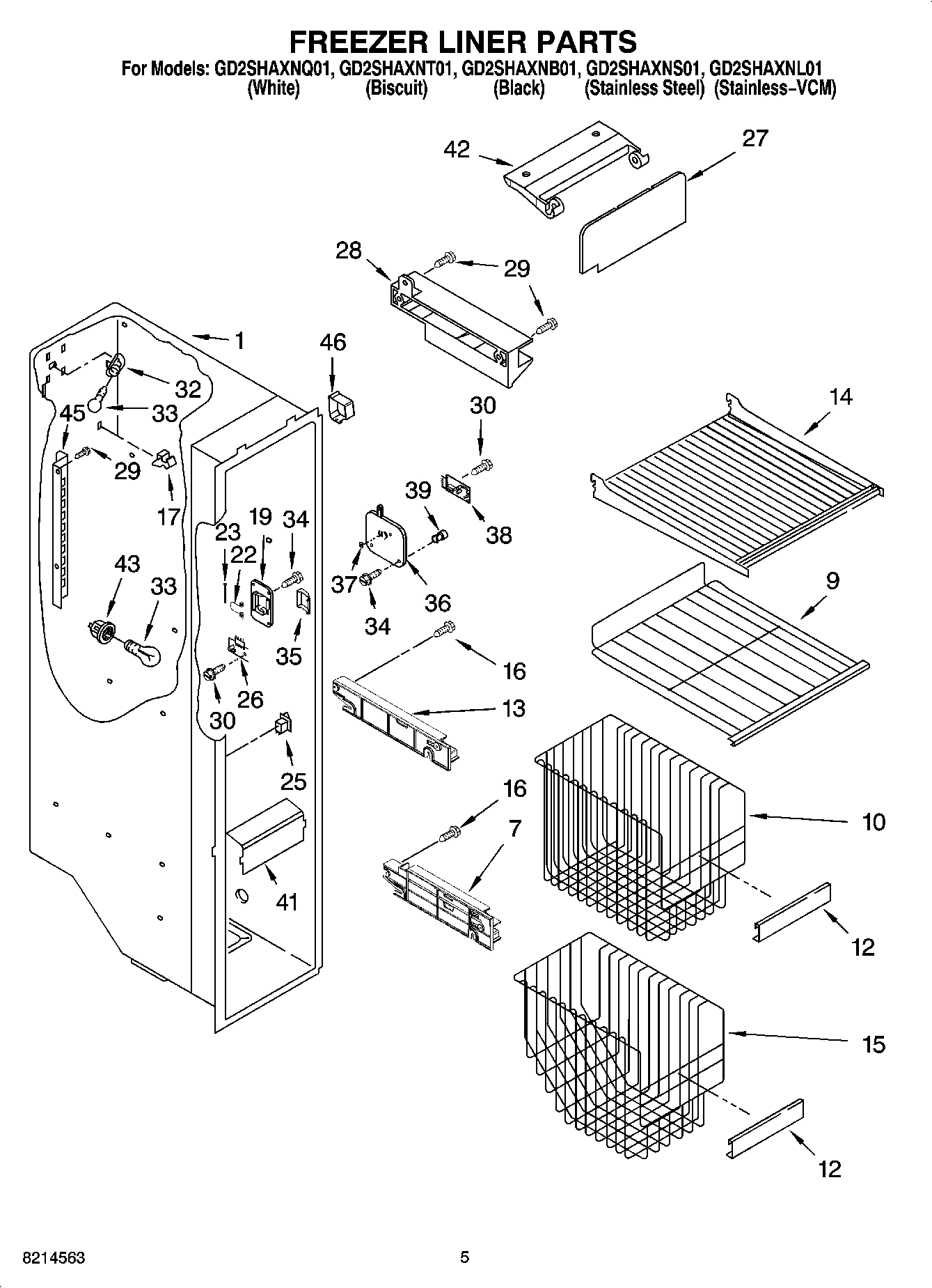04 - FREEZER LINER PARTS