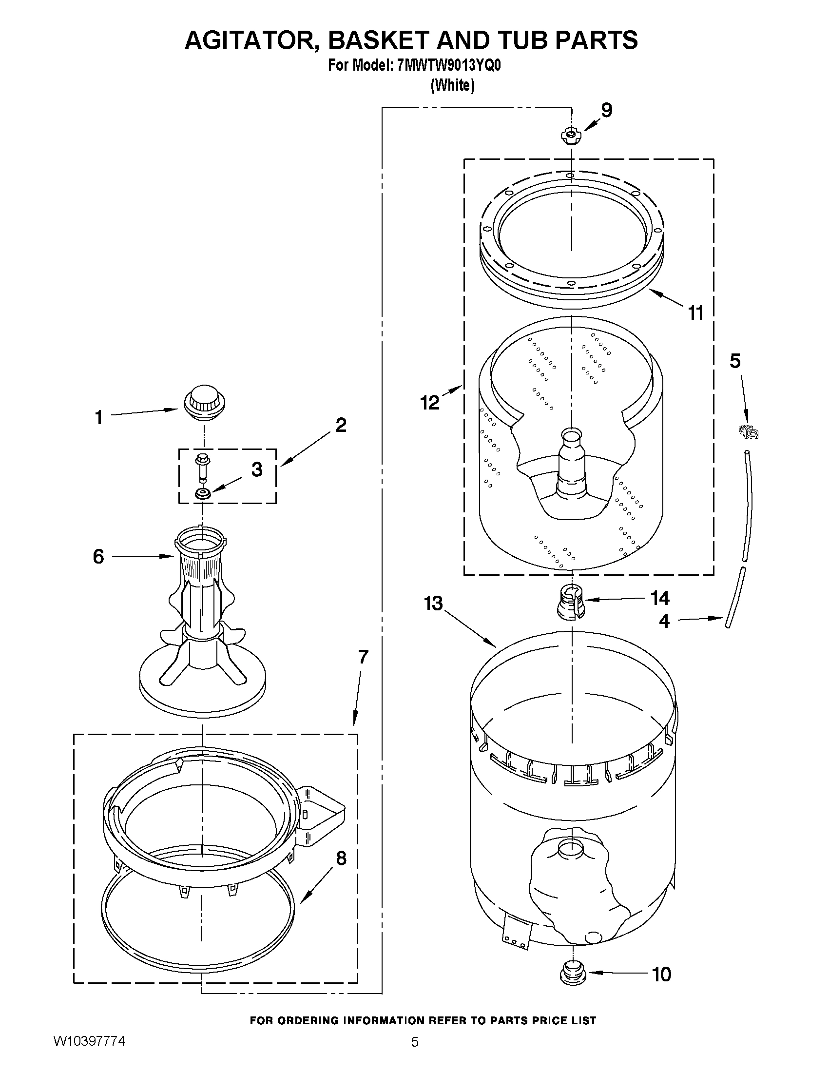 03 - AGITATOR, BASKET AND TUB PARTS