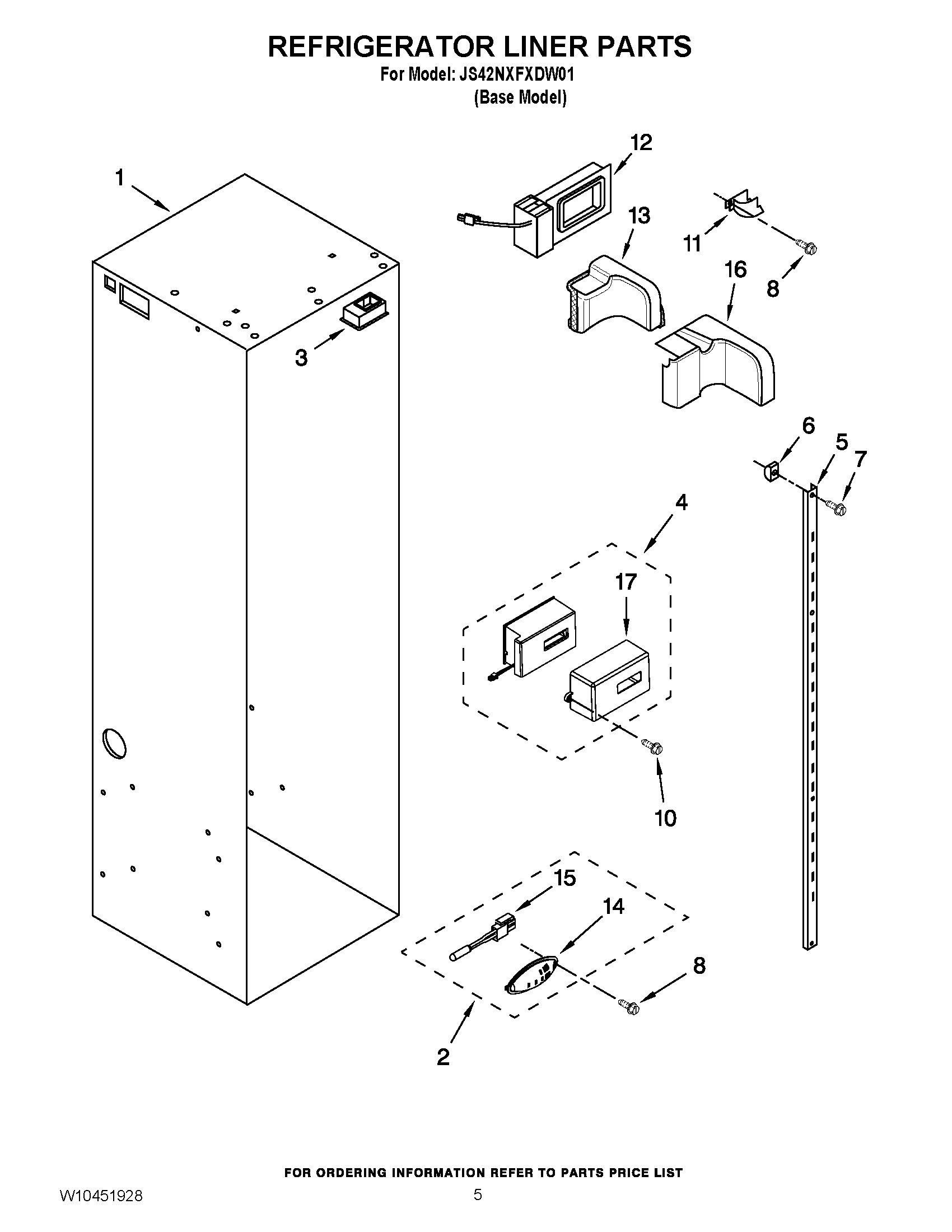 04 - REFRIGERATOR LINER PARTS