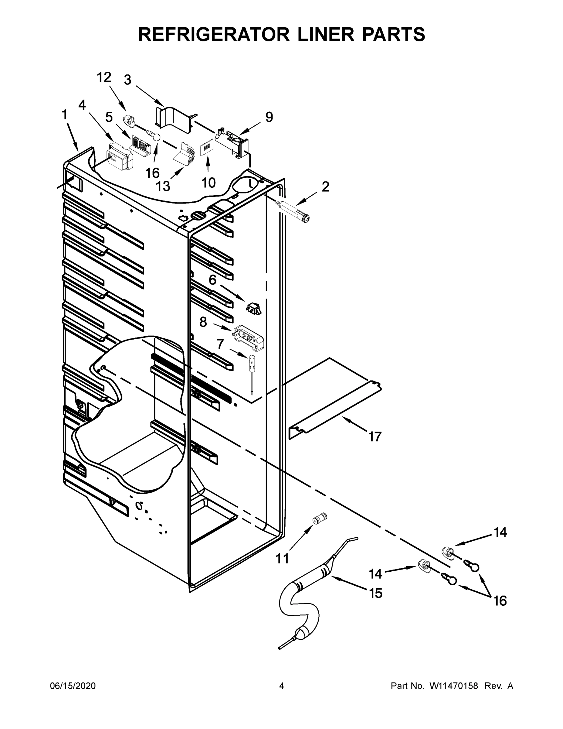 03 - REFRIGERATOR LINER PARTS