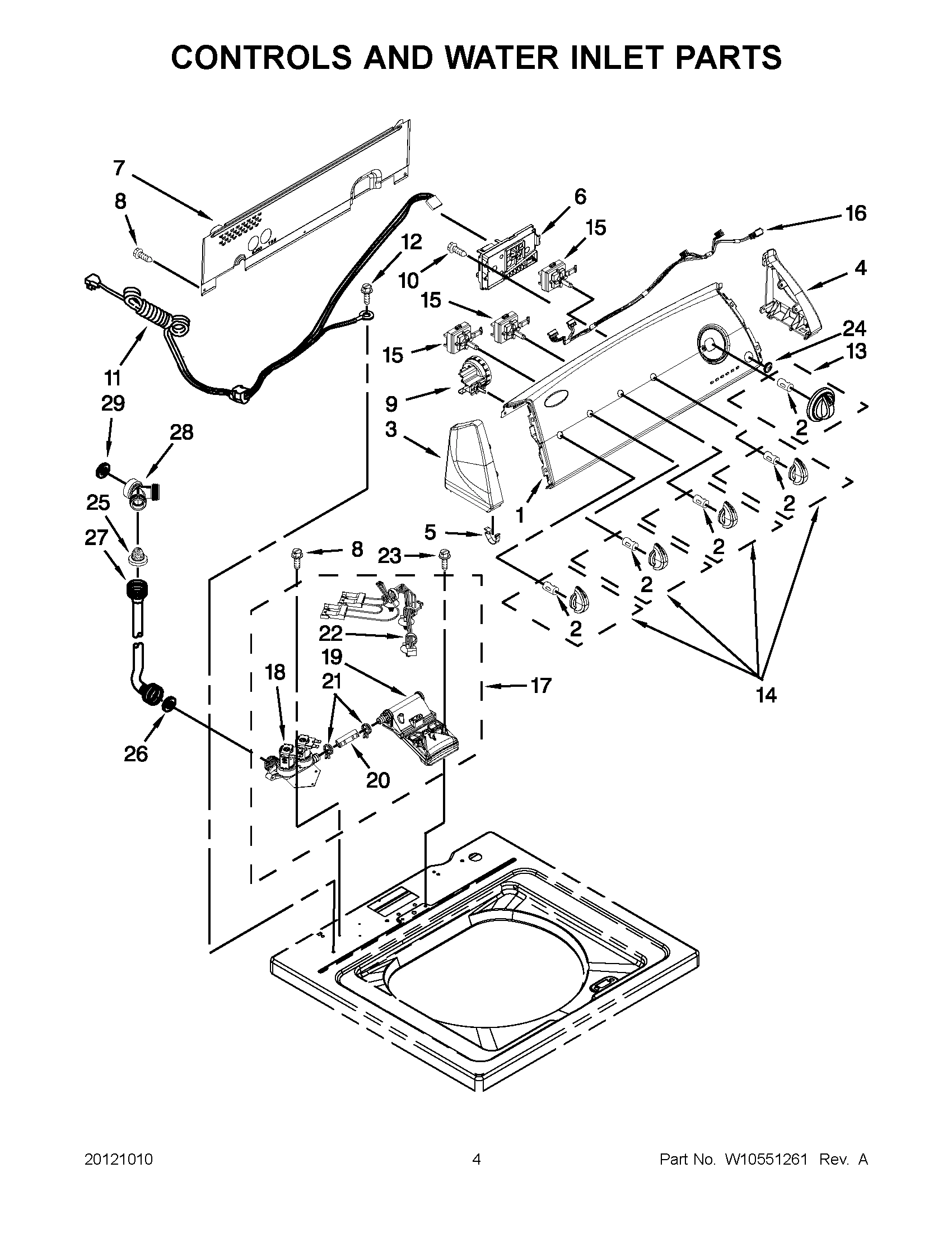 02 - CONTROLS AND WATER INLET PARTS