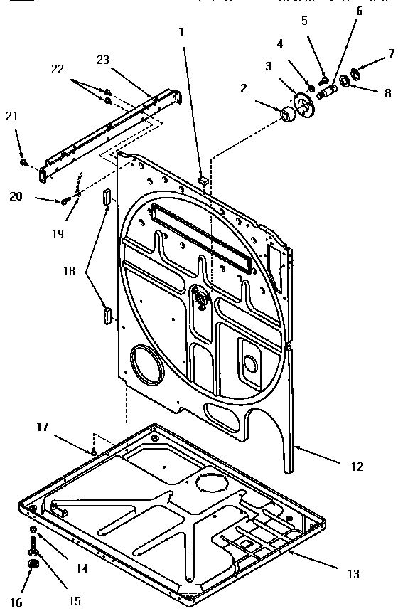 13 - REAR FRAME AND FRAME BASE