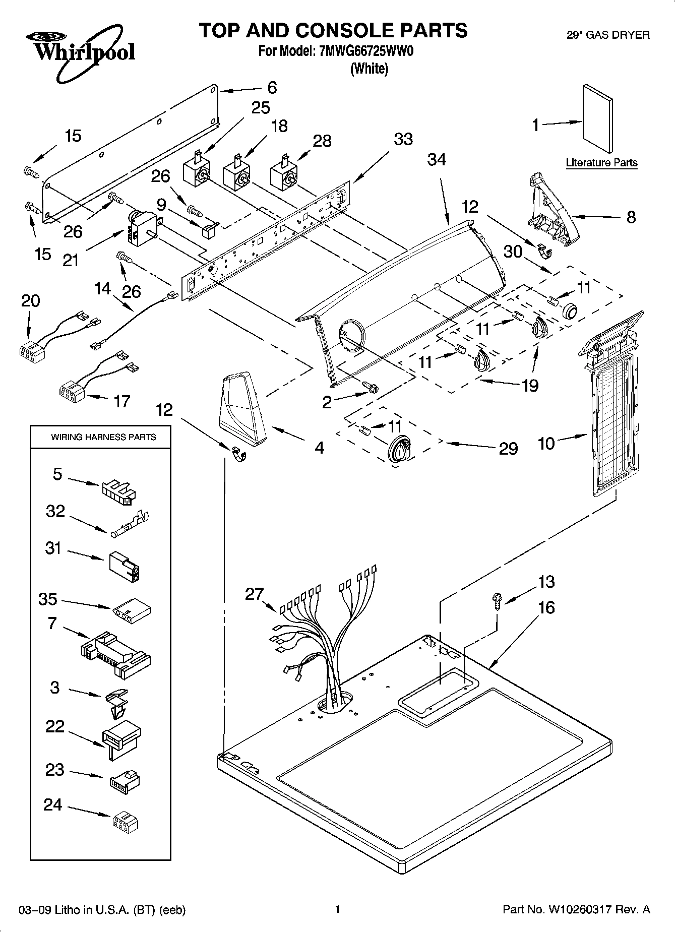 01 - TOP AND CONSOLE PARTS