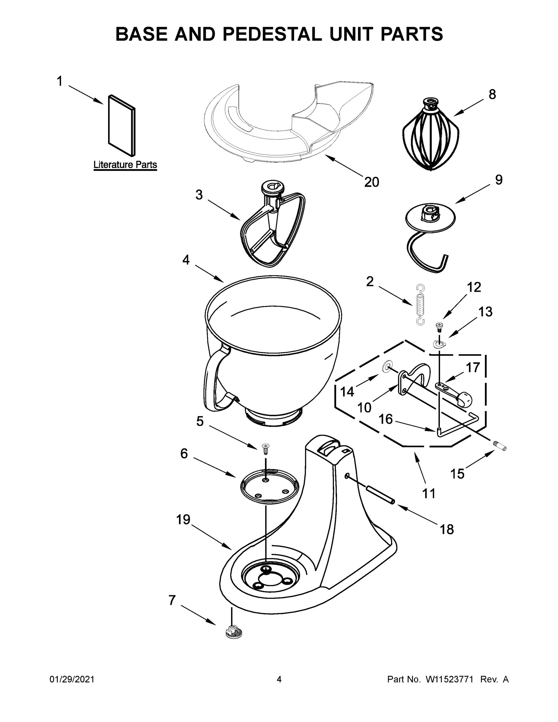 03 - BASE AND PEDESTAL UNIT PARTS