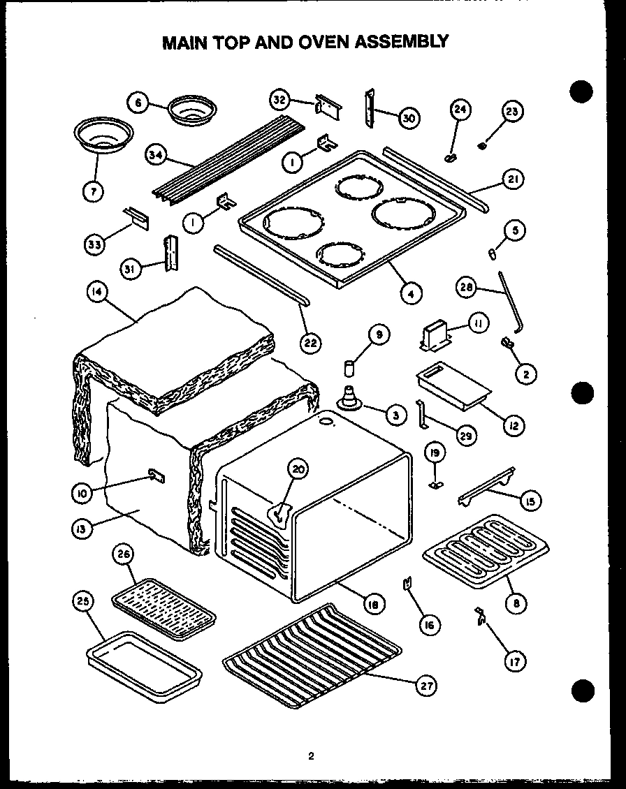 03 - MAIN TOP AND OVEN ASSY