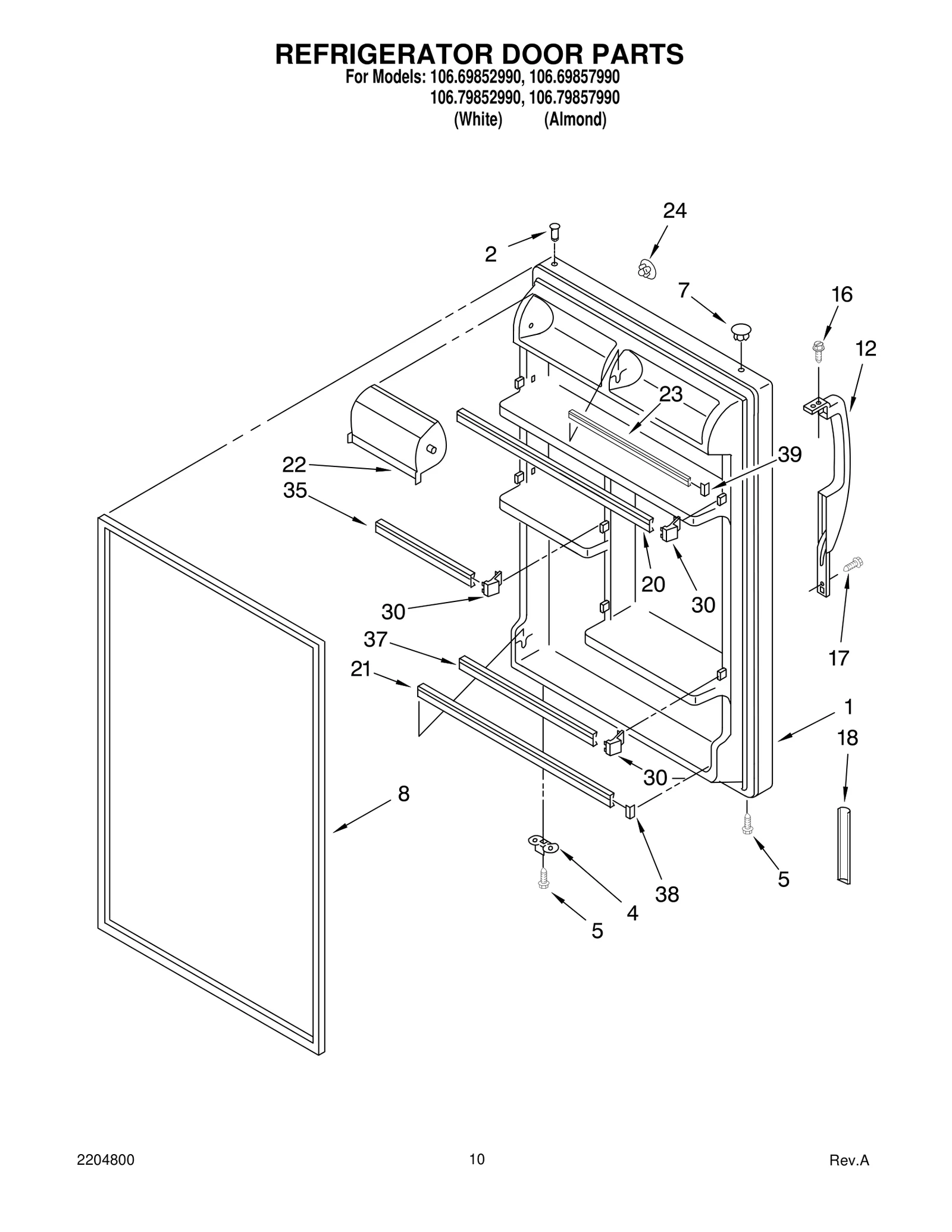 REFRIGERATOR DOOR PARTS