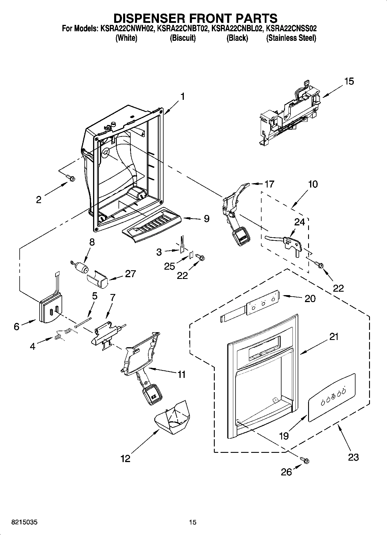 09 - DISPENSER FRONT PARTS