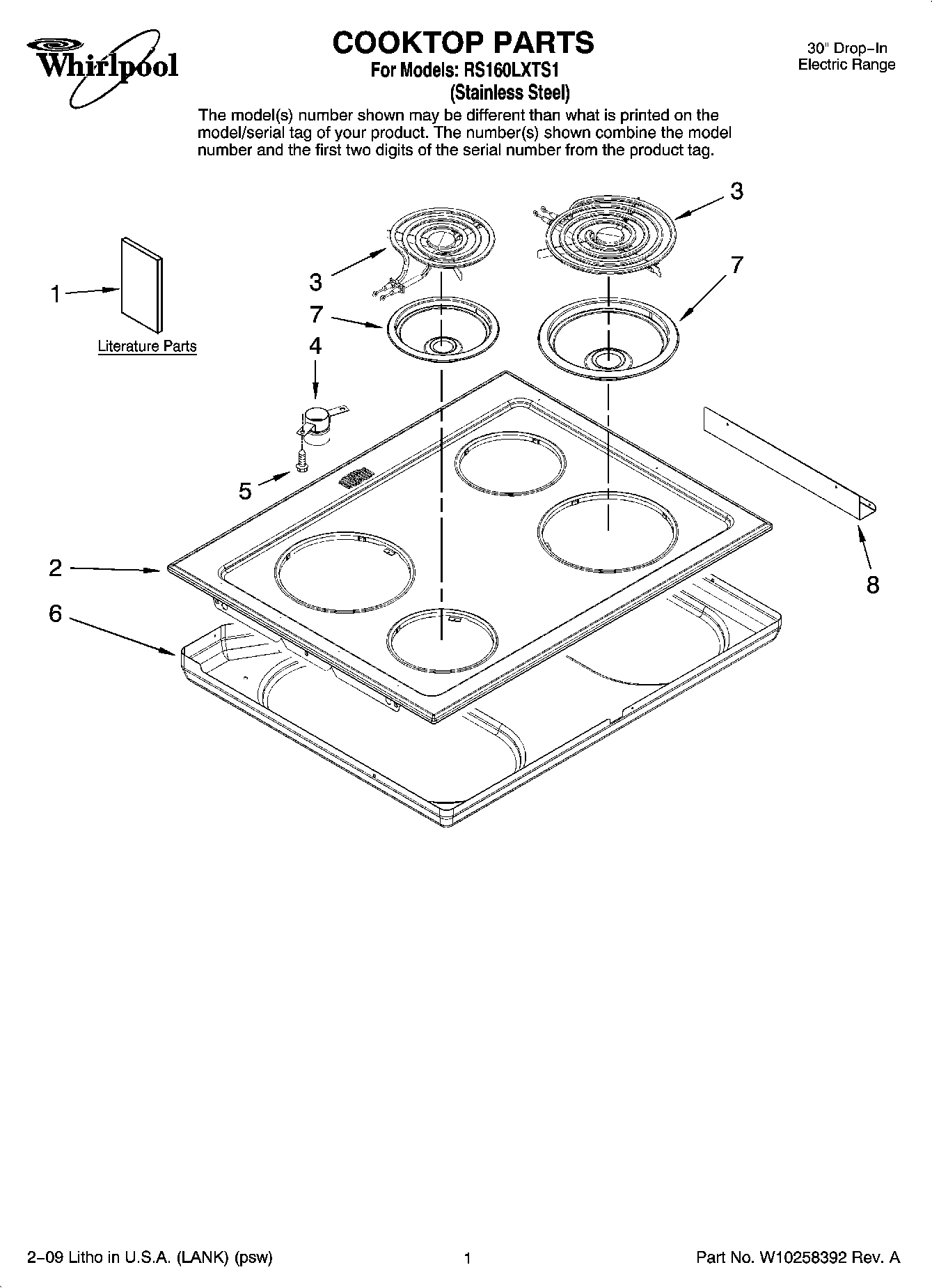 01 - COOKTOP PARTS