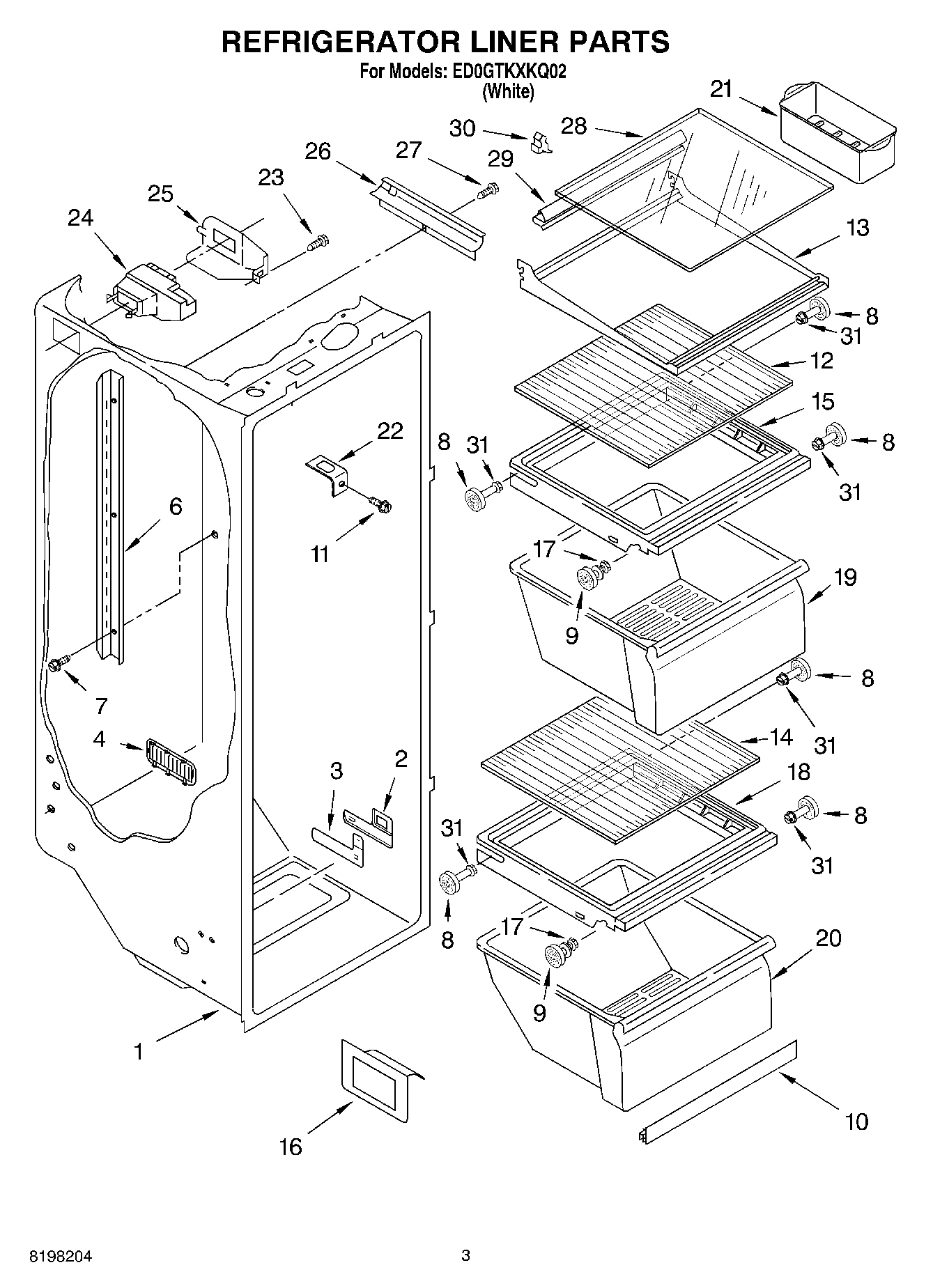 02 - REFRIGERATOR LINER